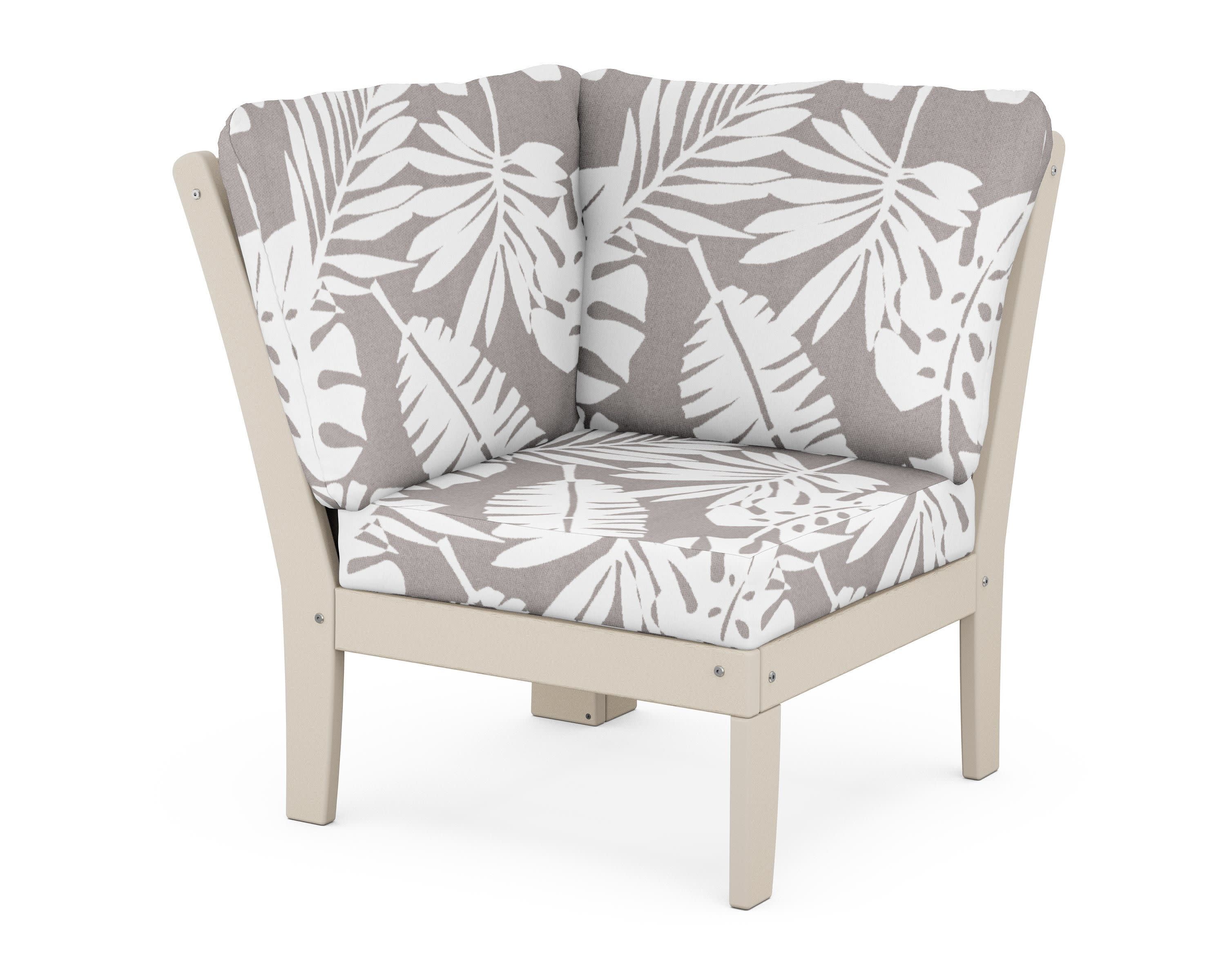 Braxton Modular Corner Chair in Sand / Leaf Grey Mist