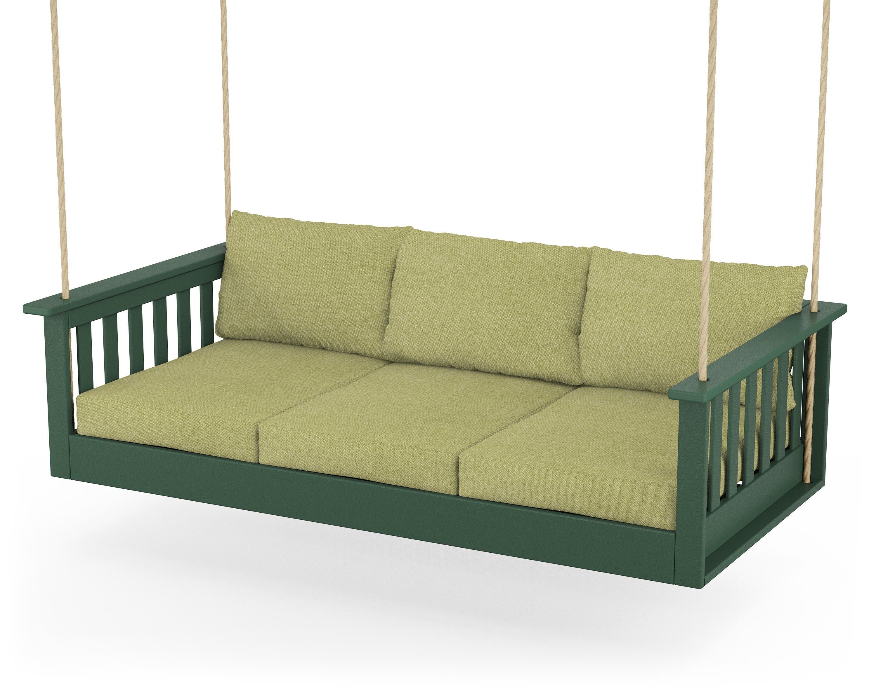 Vineyard Daybed Swing in Green / Chartreuse Boucle