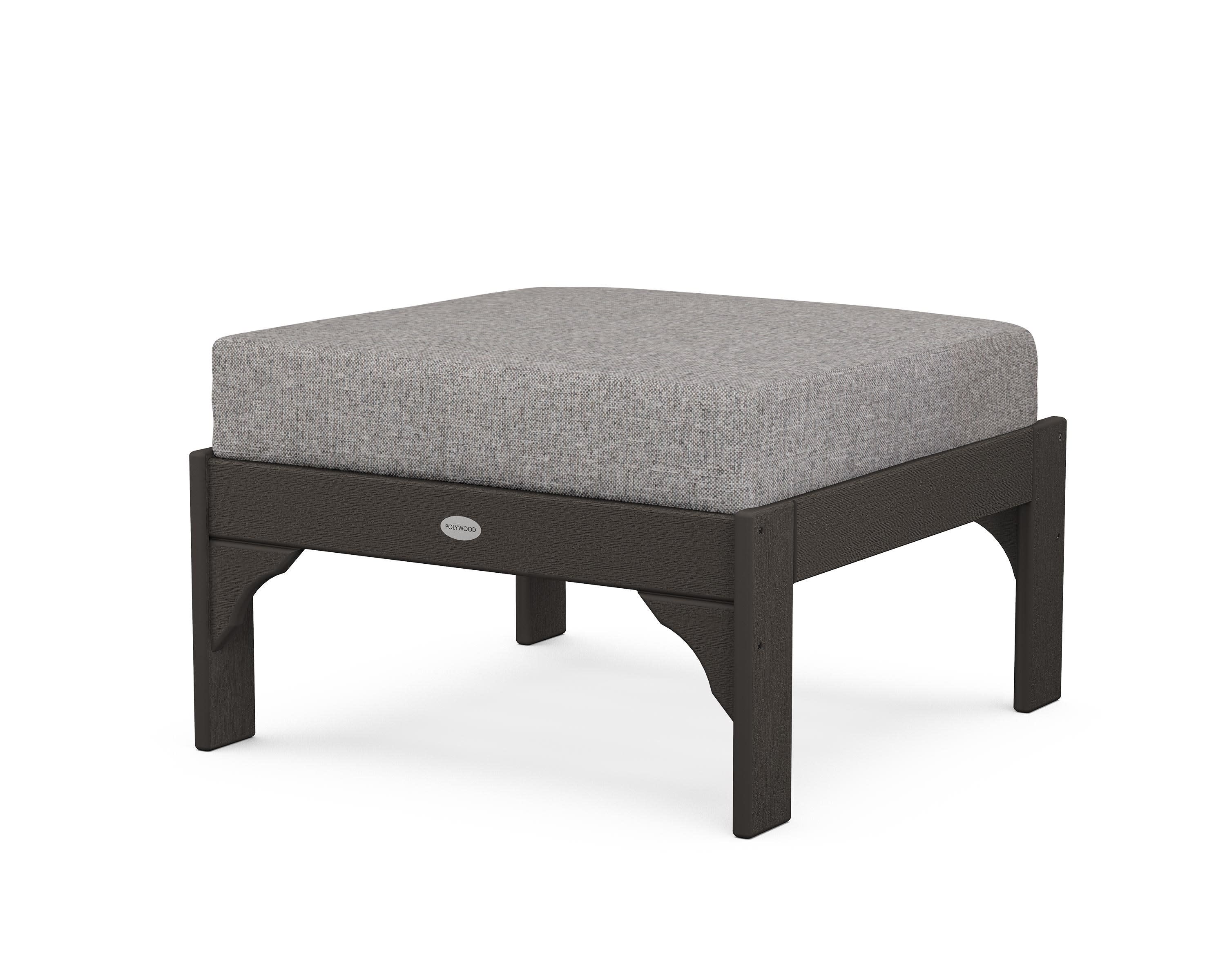 Vineyard Deep Seating Ottoman in Vintage Coffee / Grey Mist