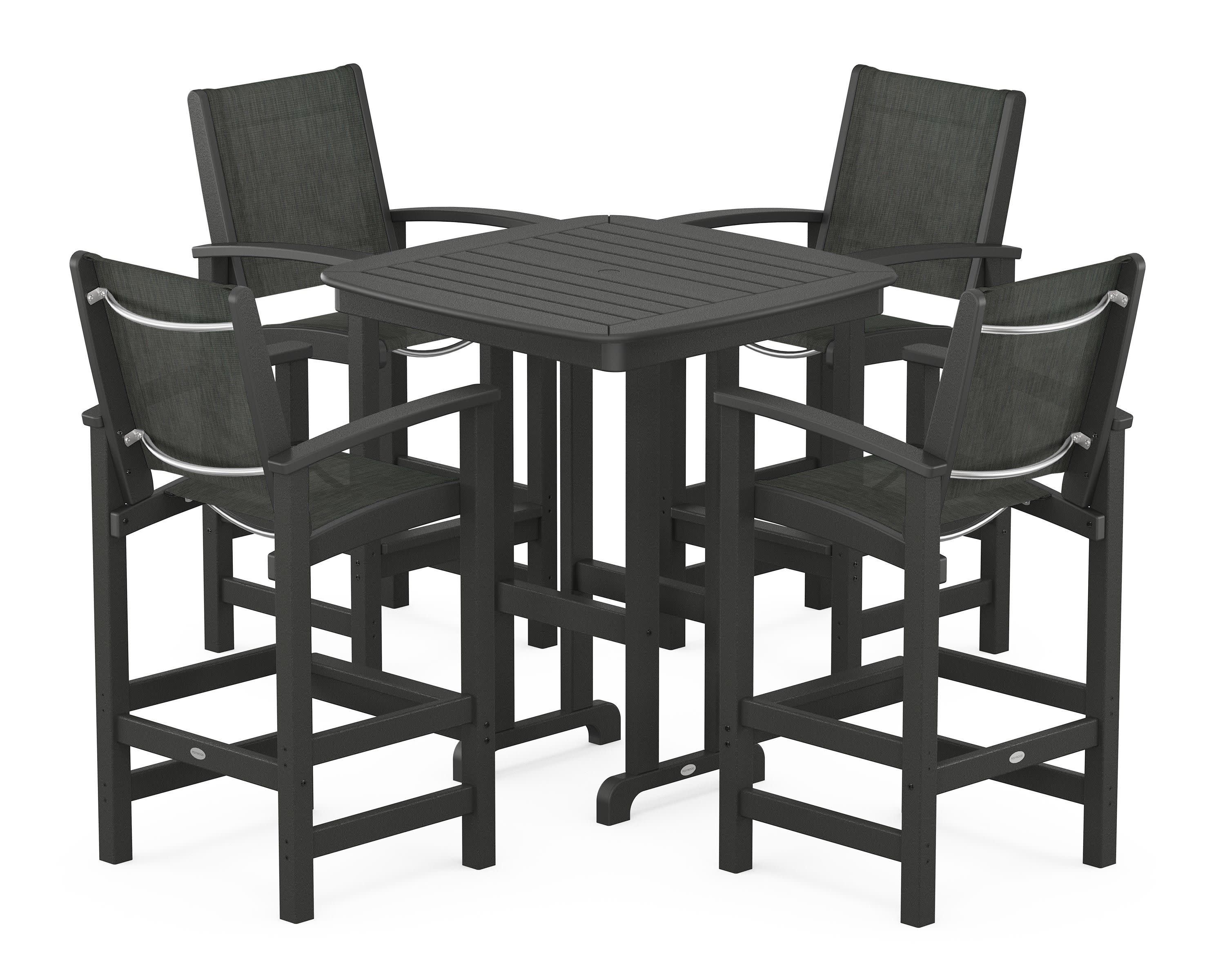 Coastal 5-Piece Bar Set in Black / Ember Sling
