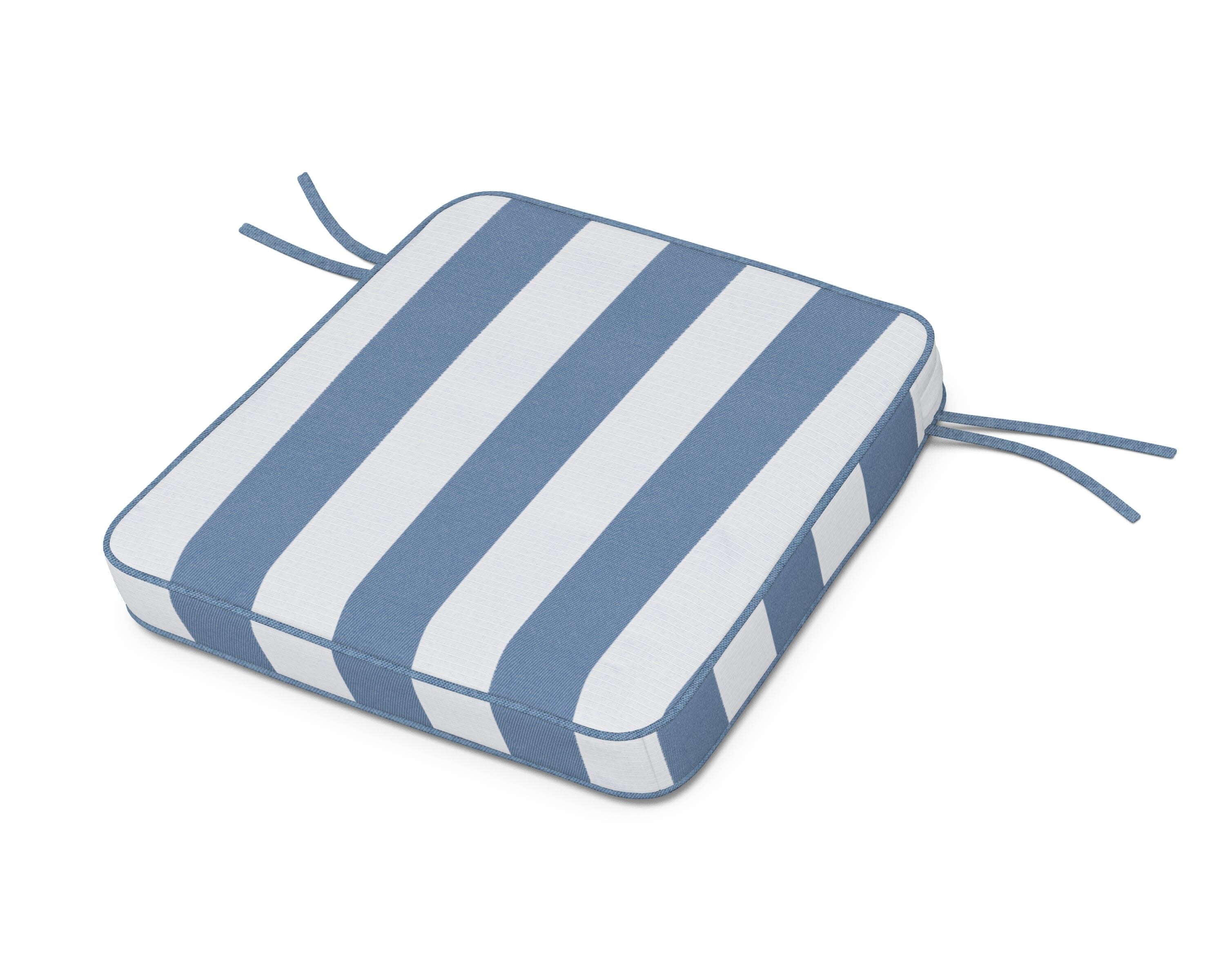 Acadia Dining Arm Seat Cushion in Cabana Stripe Sky Blue