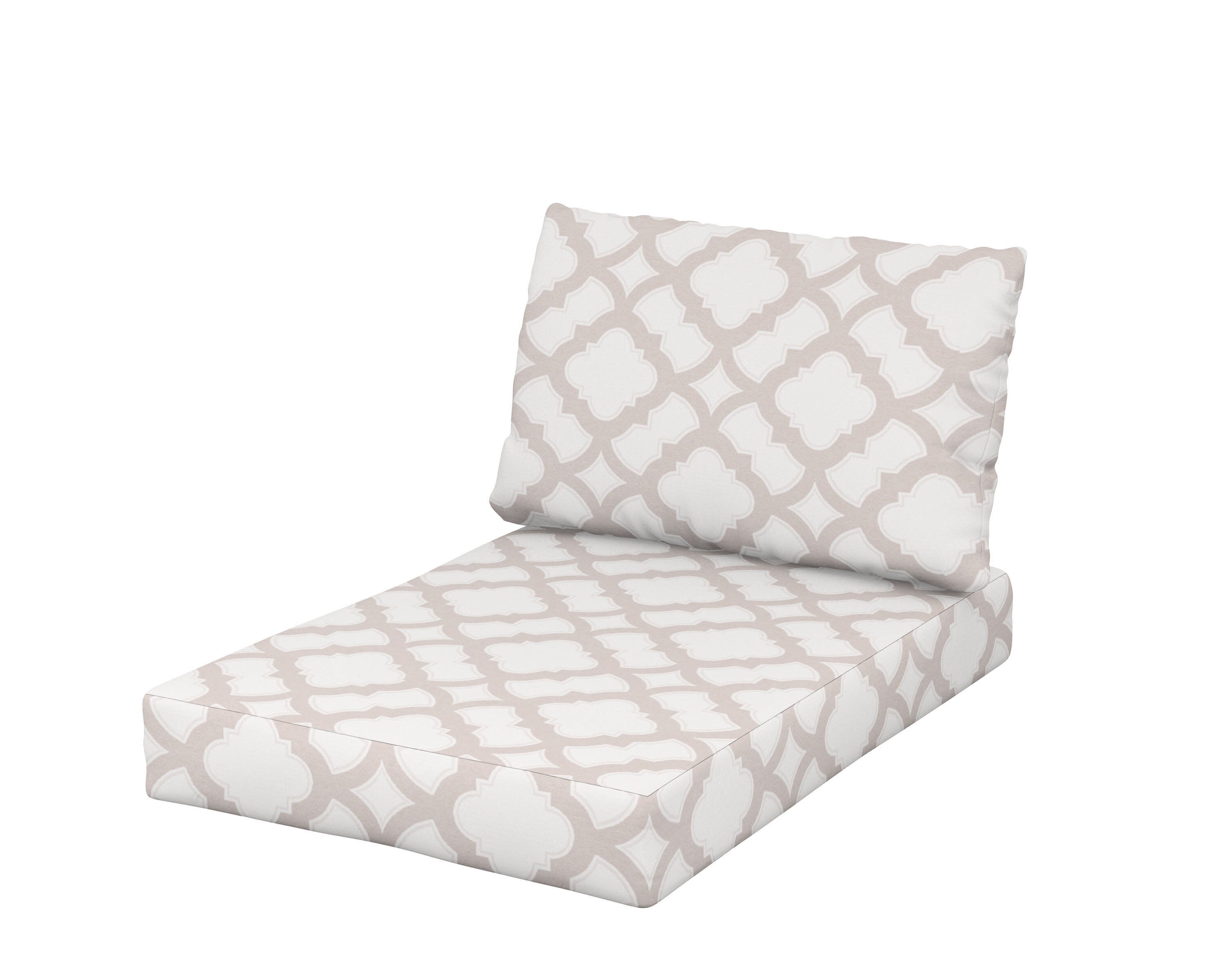 Daybed Swing Seat/Back Cushion in Trellis Dune Burlap