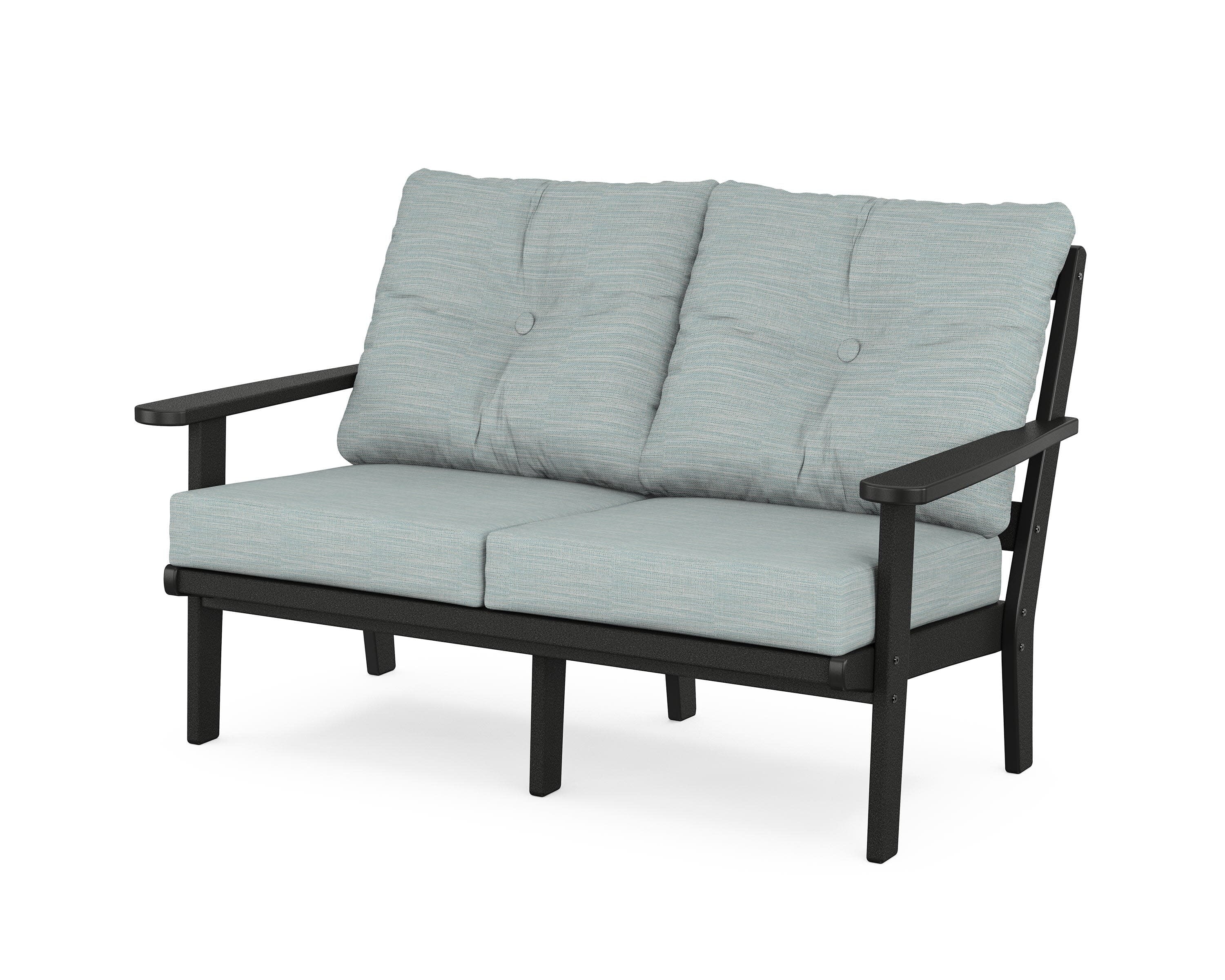 Mission Deep SeatingLoveseat in Black / Soothe Mist