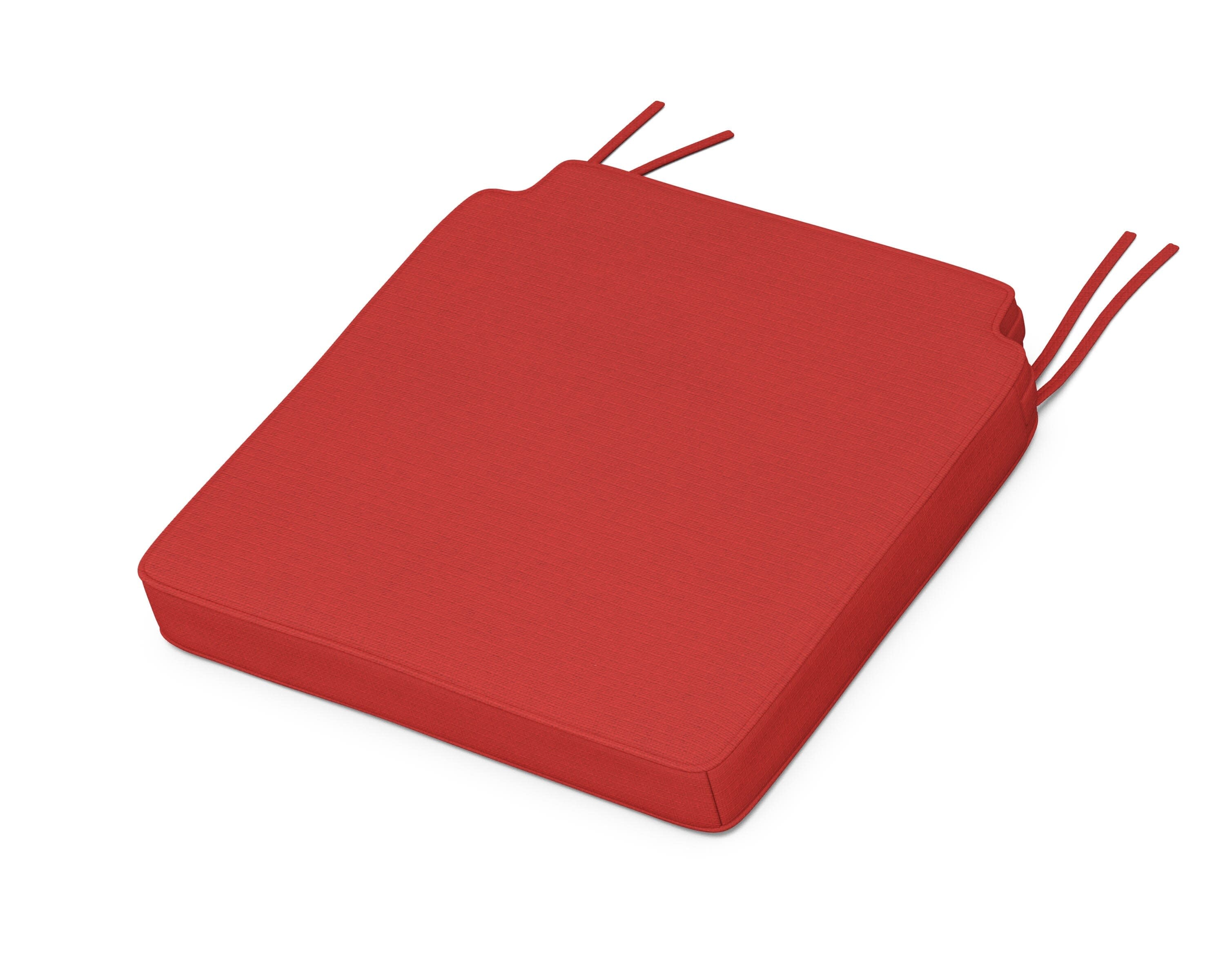 Acadia Dining Side Seat Cushion in Crimson Linen
