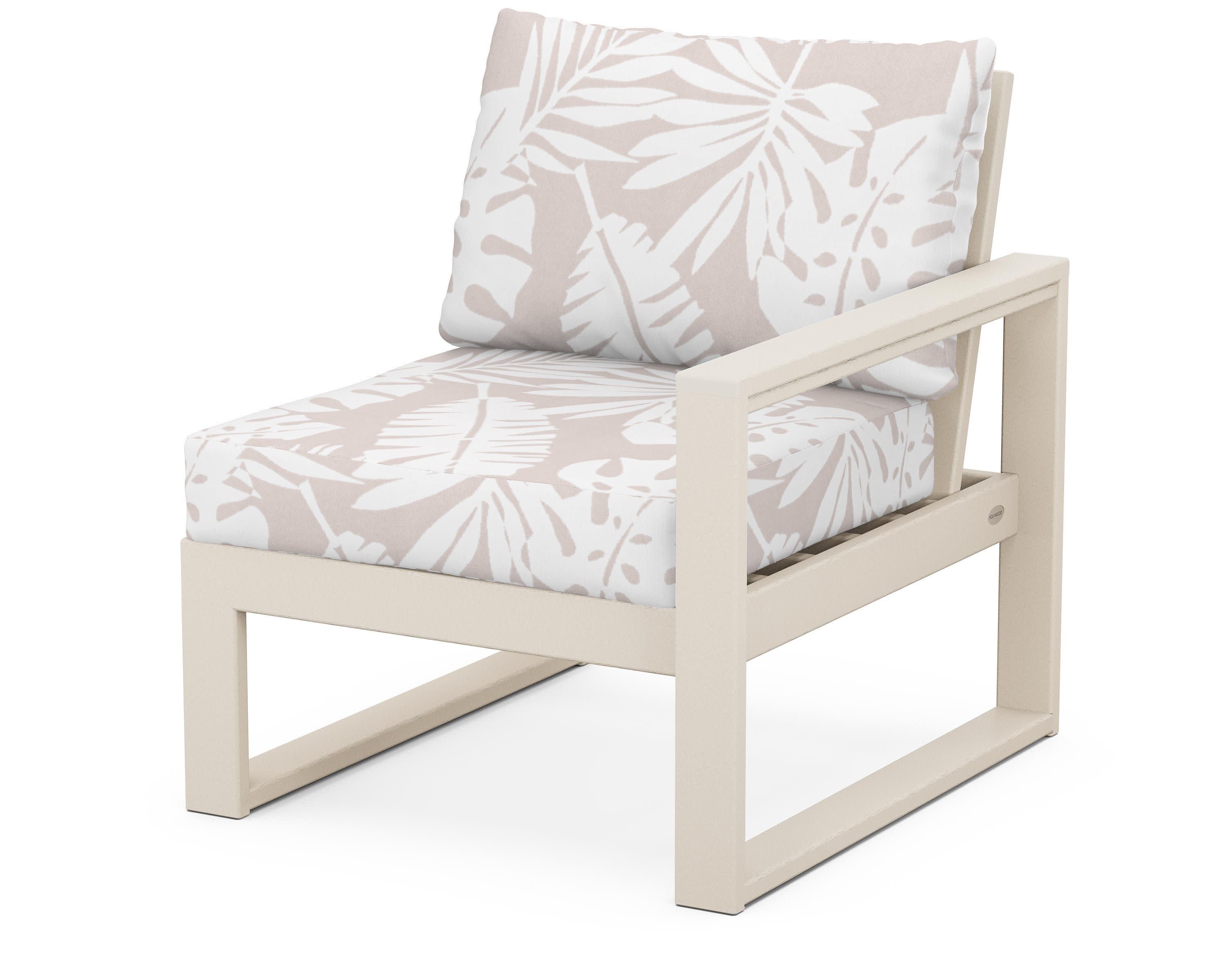 EDGE Modular Right Arm Chair in Sand / Leaf Dune Burlap