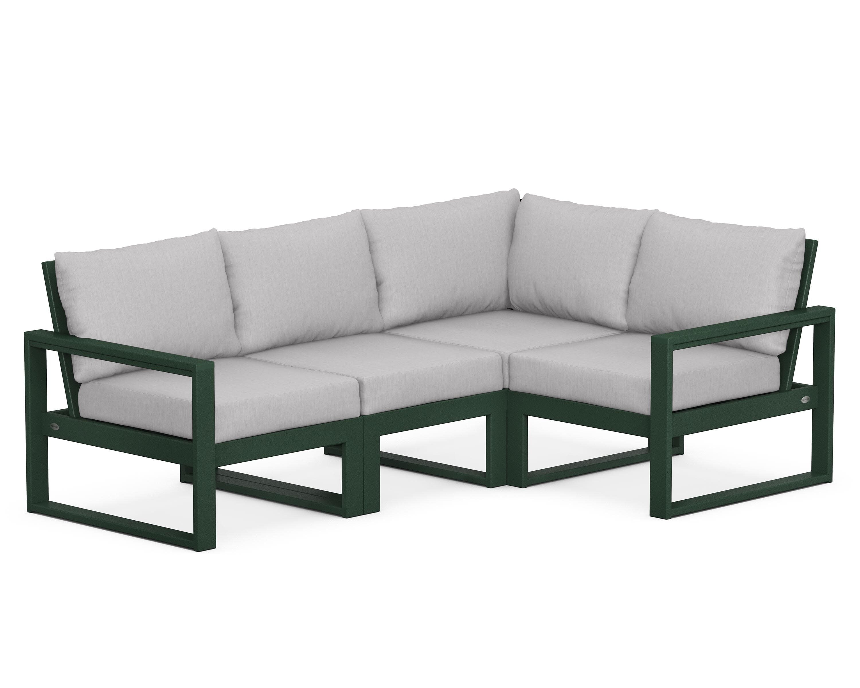 EDGE 4-Piece Modular Deep Seating Set in Green / Granite