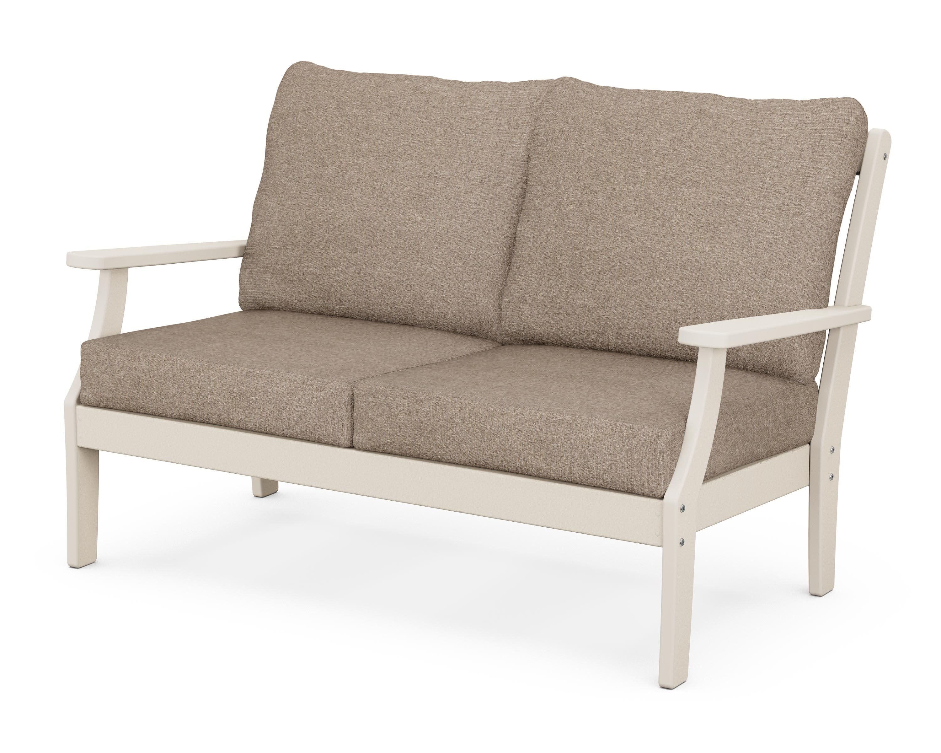 Braxton Deep Seating Loveseat in Sand / Spiced Burlap