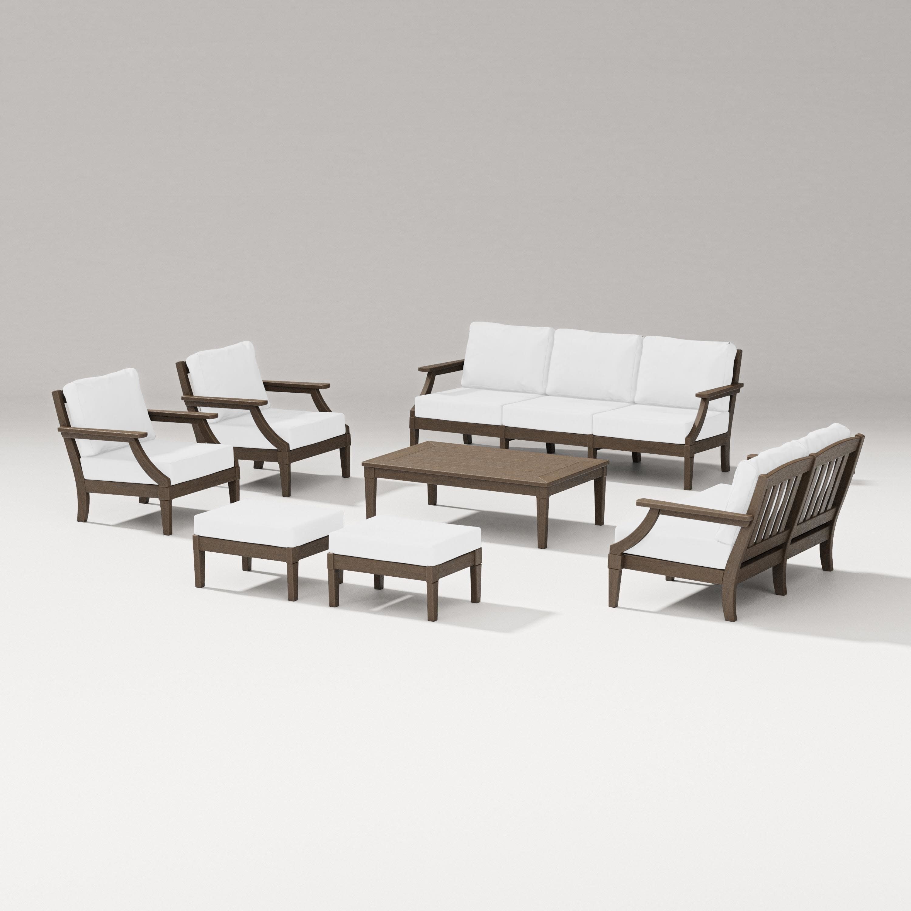 Estate 7-Piece Lounge Sofa Set in Kona / Natural