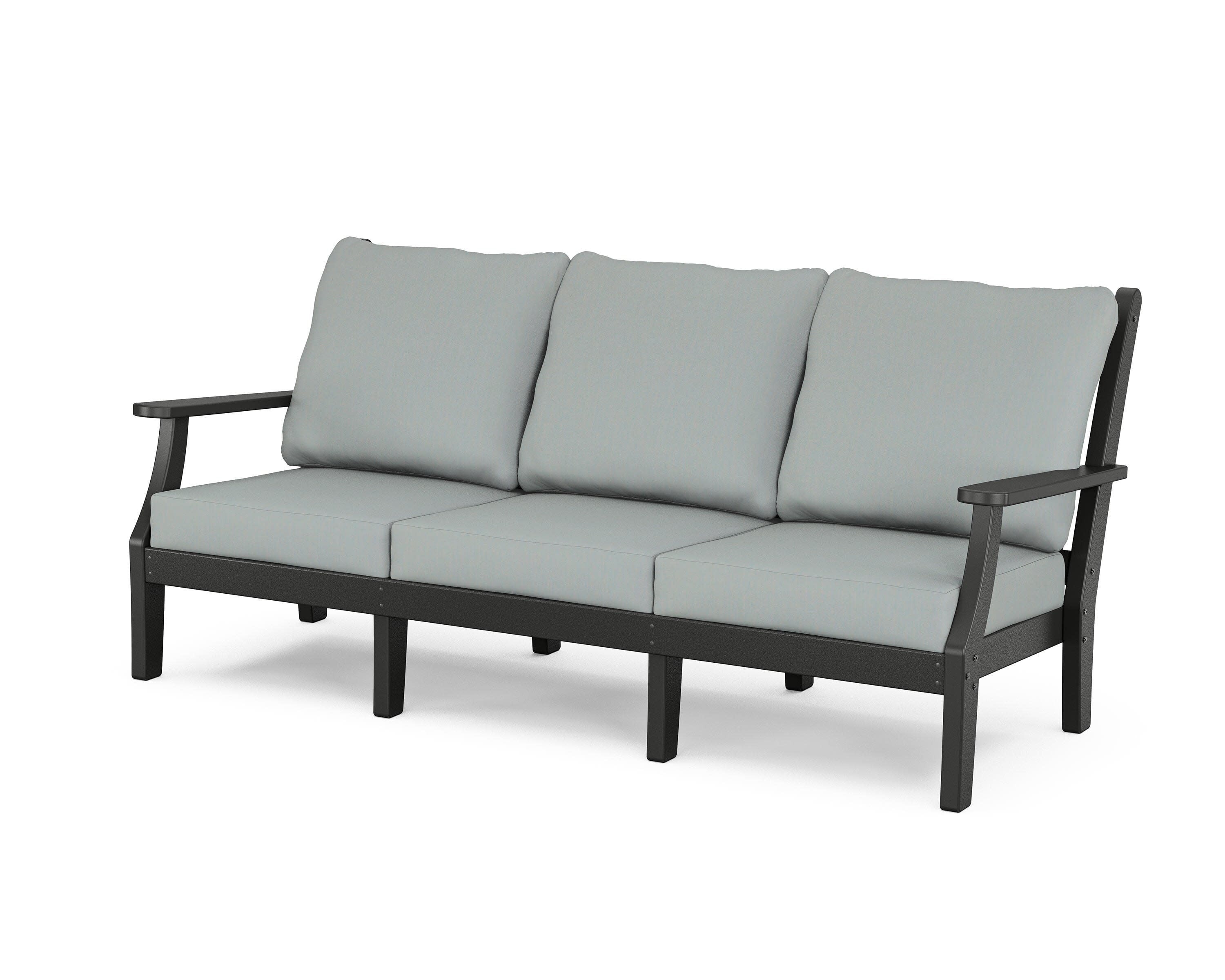 Wovendale Deep Seating Sofa in Black / Spa