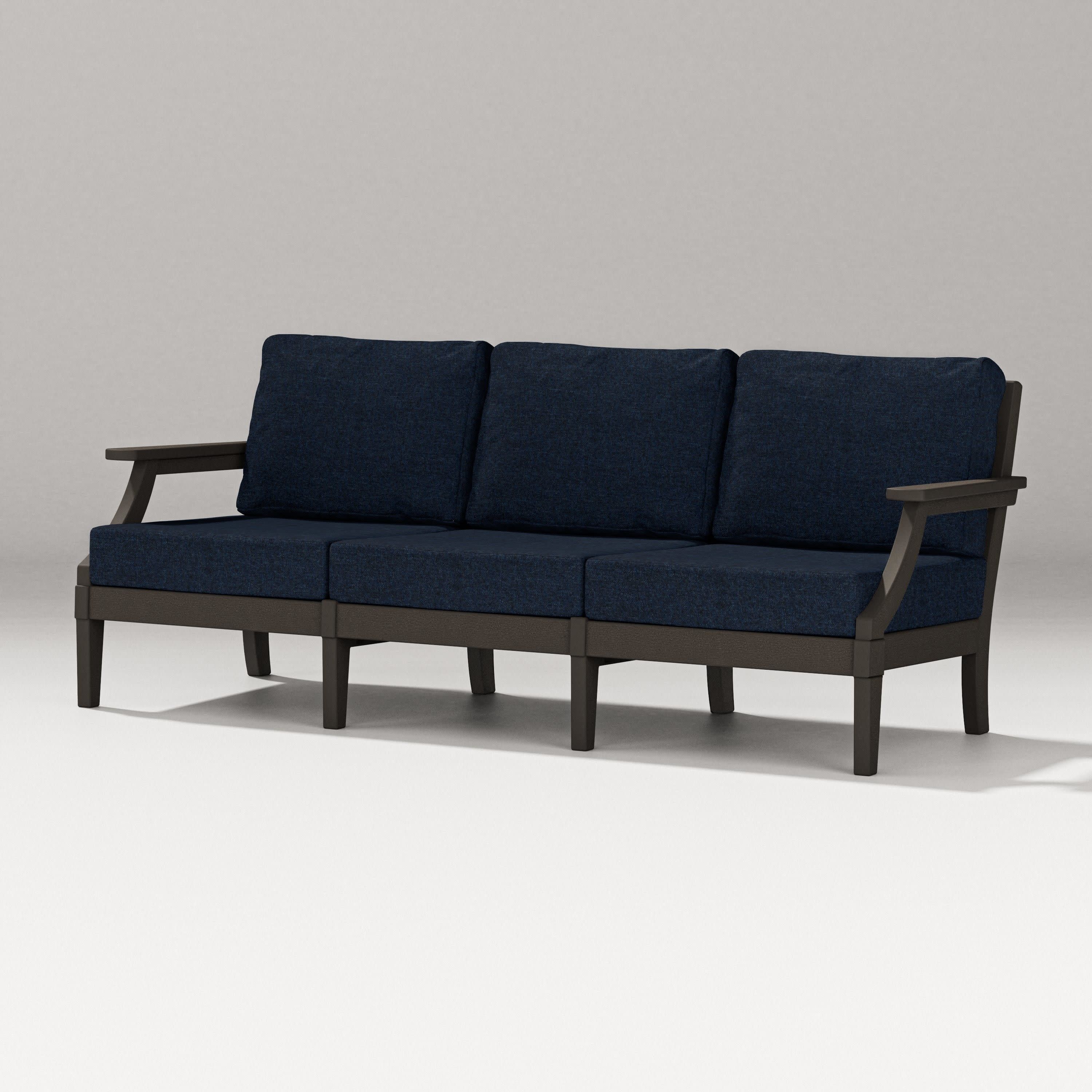 Estate Sofa in Vintage Coffee / Marine Indigo