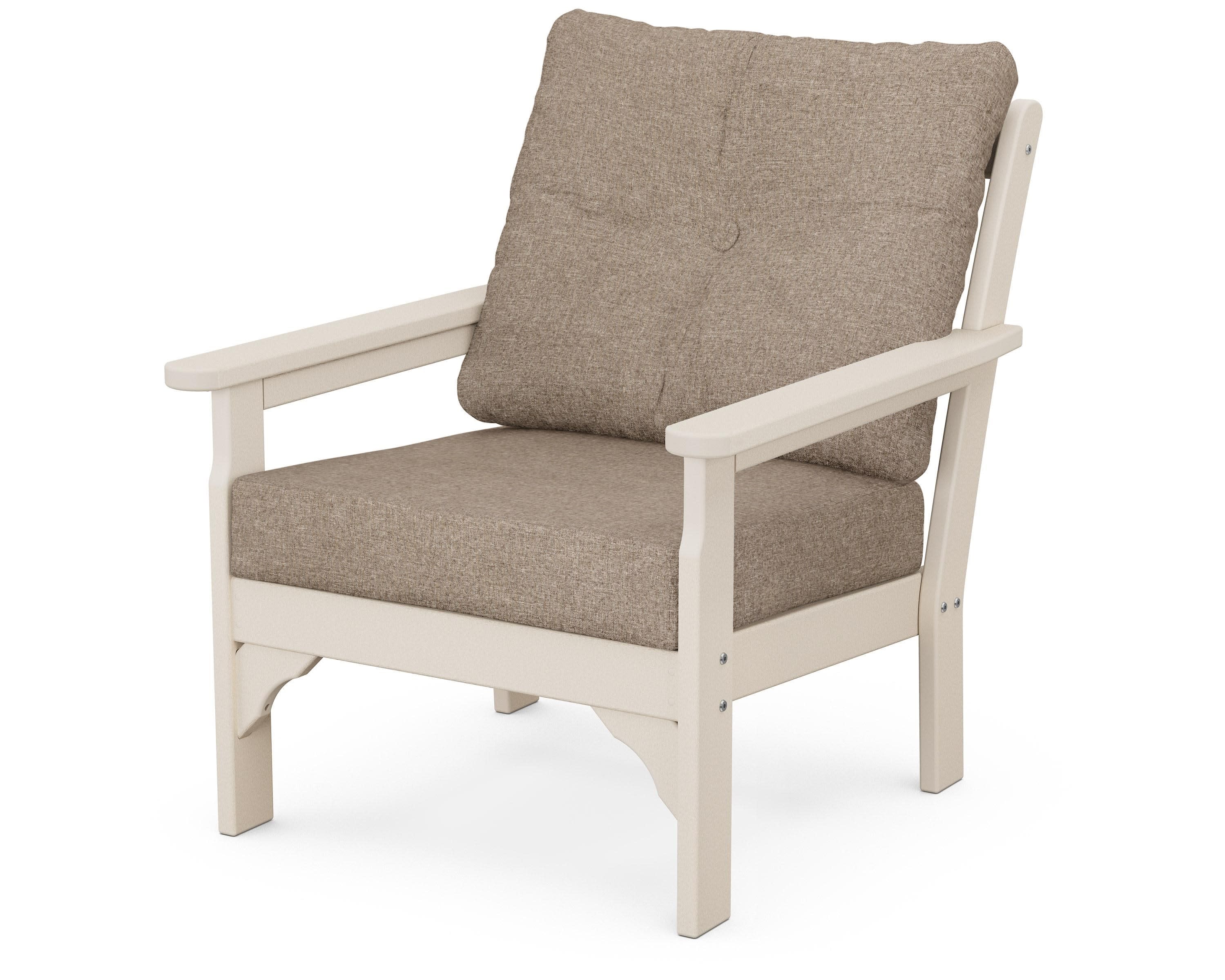 Vineyard Deep Seating Chair in Sand / Spiced Burlap