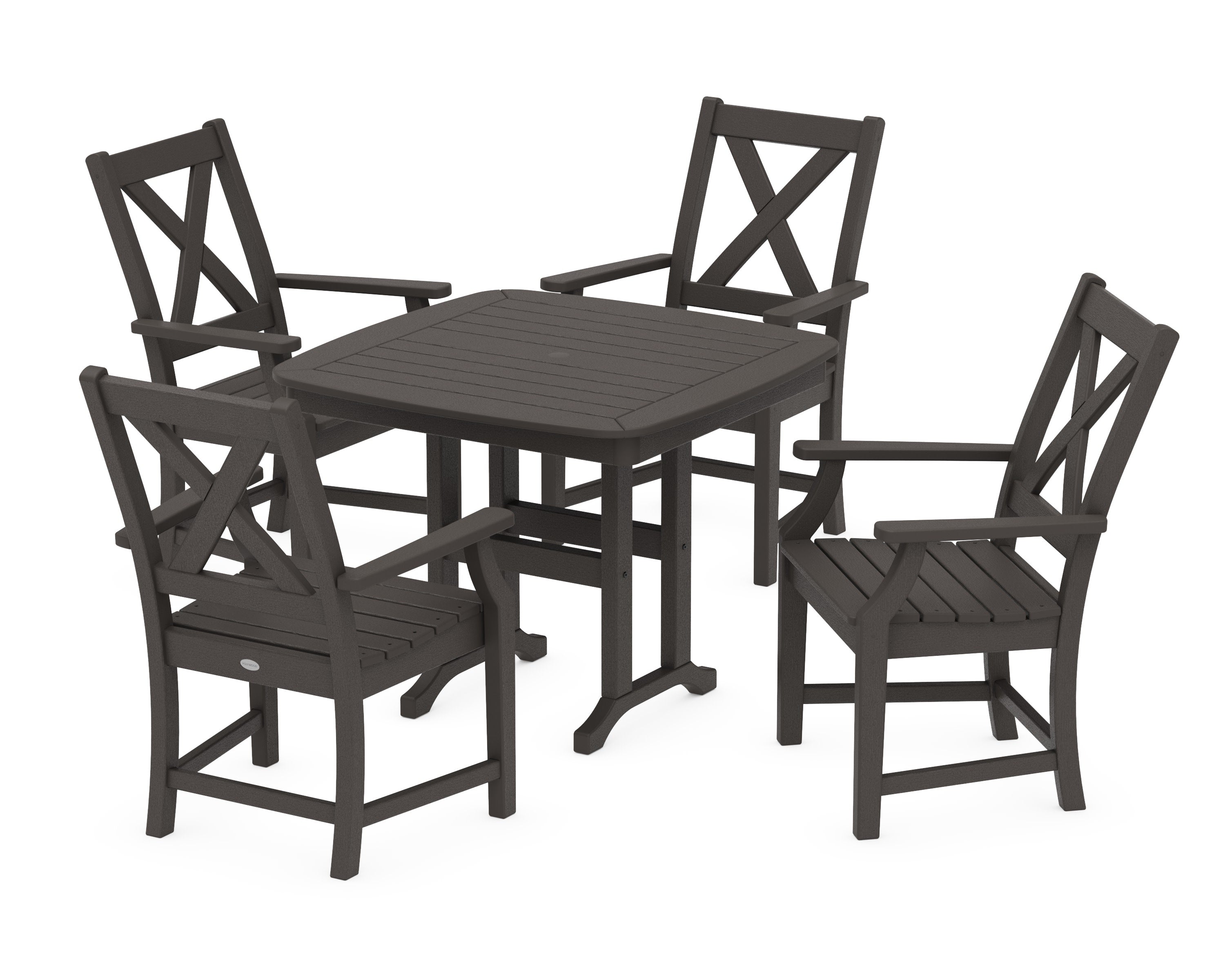 Braxton 5-Piece Dining Set in Vintage Coffee