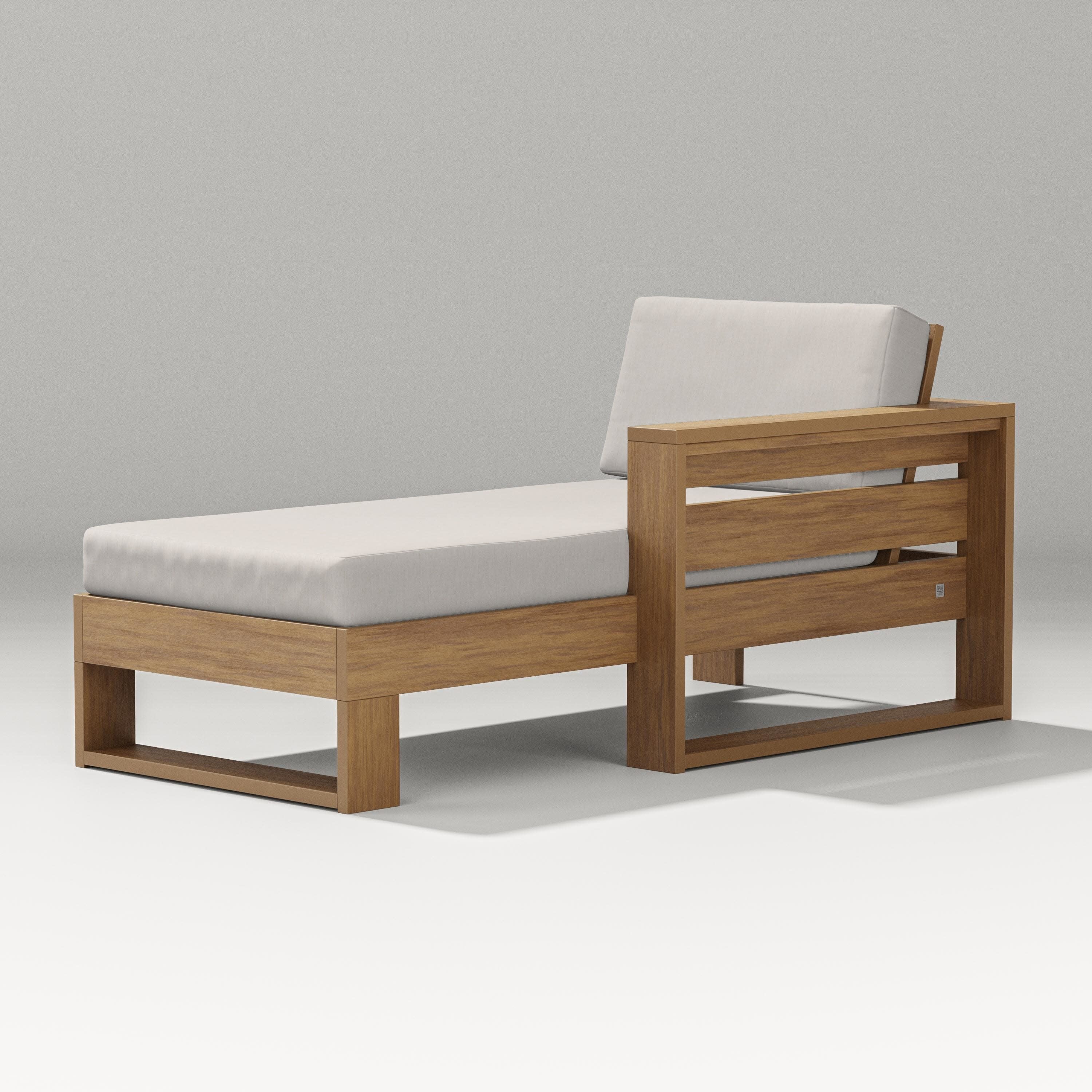 Latitude Modular Right Arm Chaise in Natural / Cast Ash