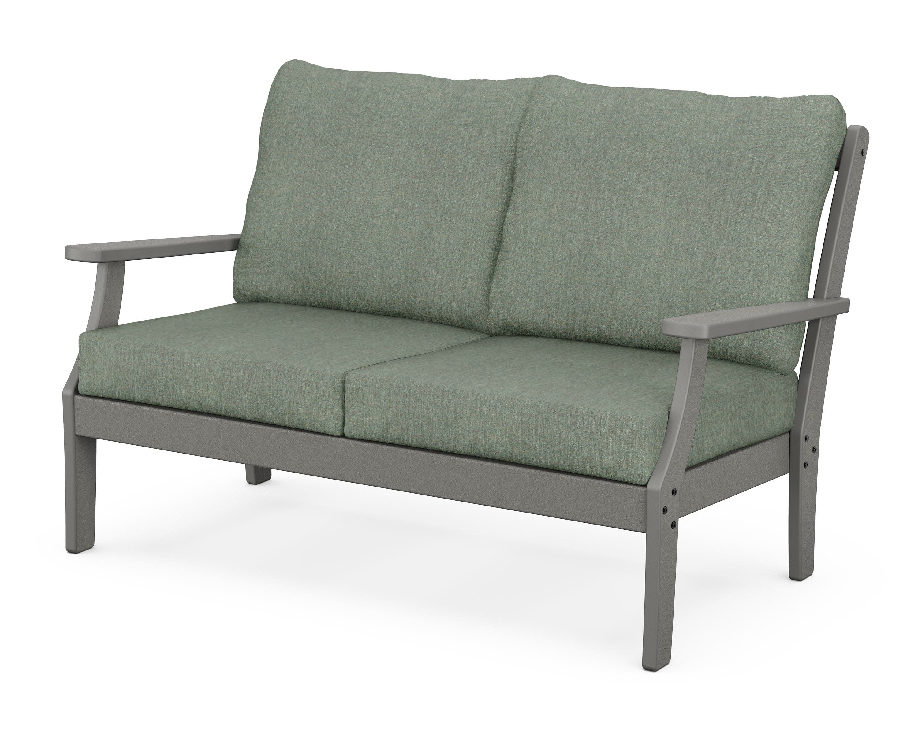 Braxton Deep Seating Loveseat in Slate Grey / Cast Sage
