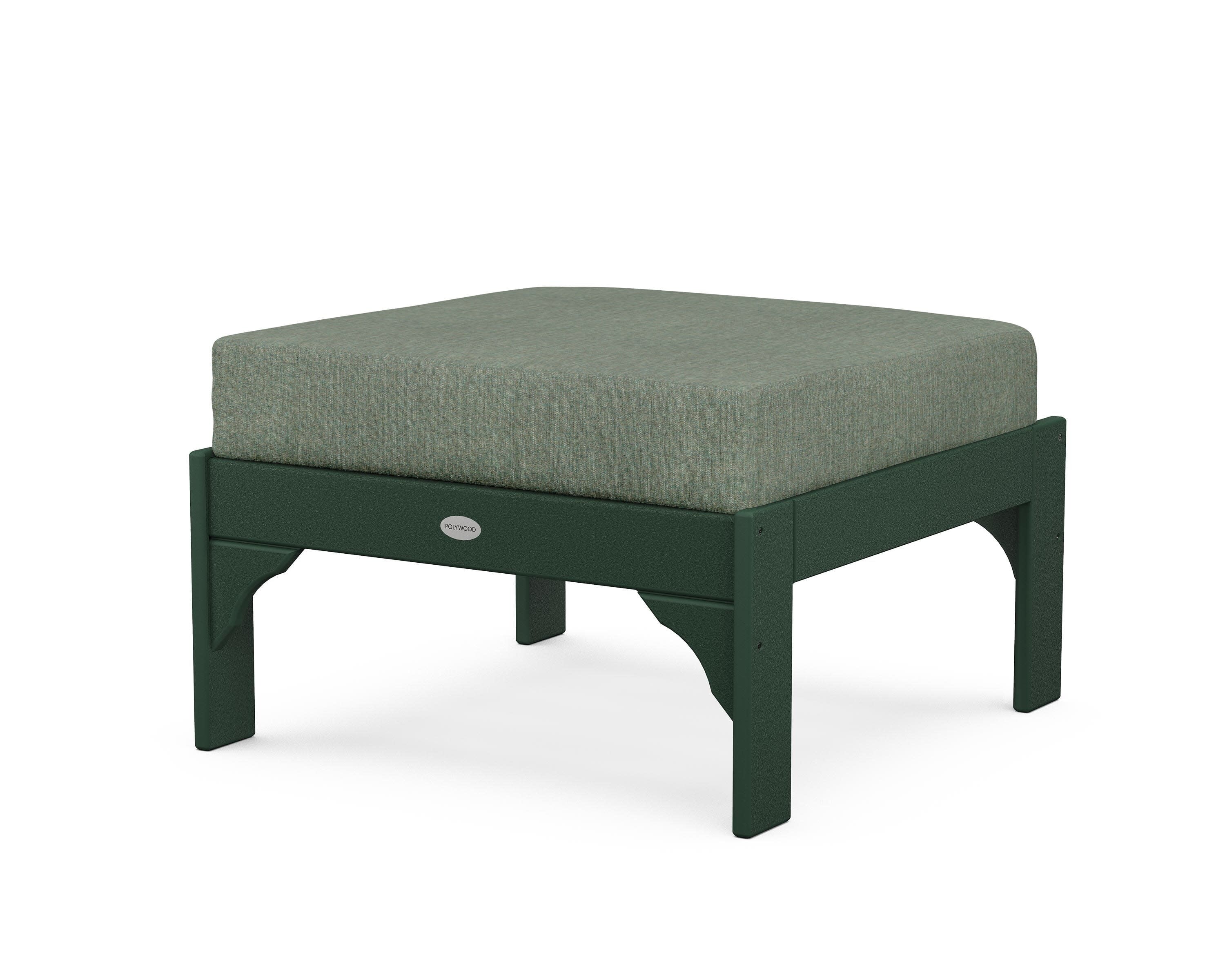Vineyard Deep Seating Ottoman in Green / Cast Sage