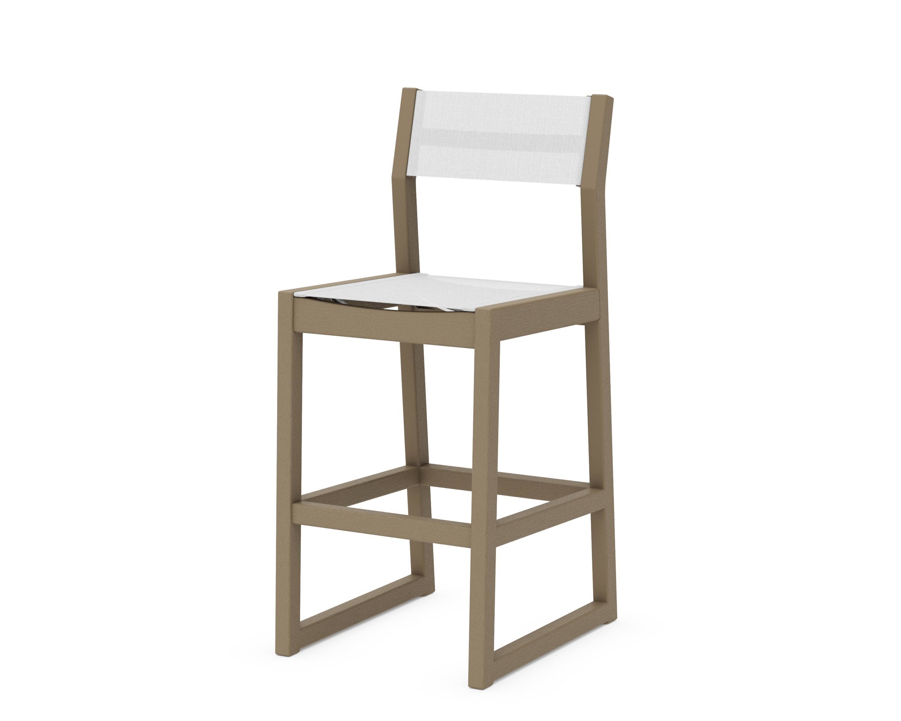 EDGE Sling Bar Side Chair in Vintage Sahara / White Sling