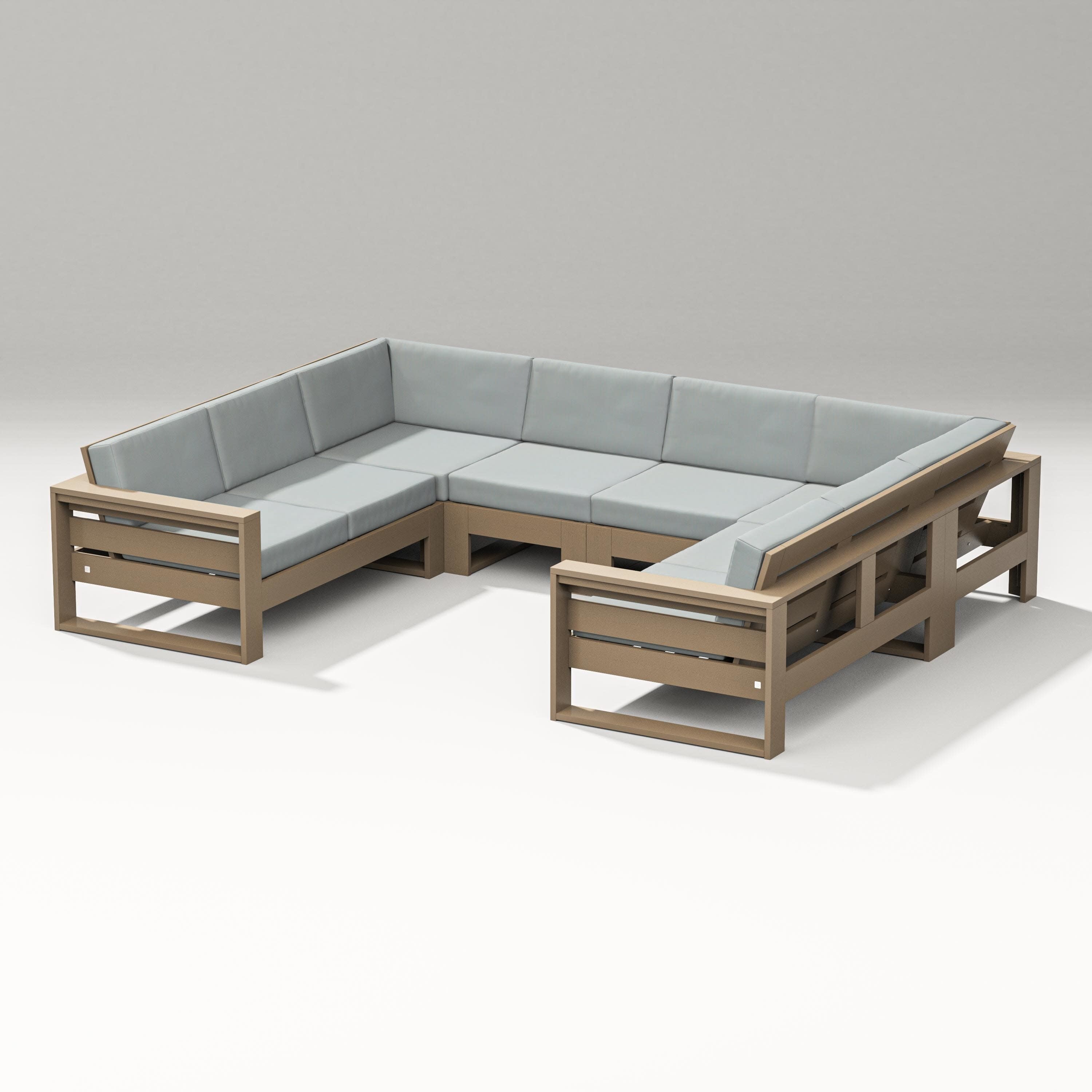 Latitude U-Shaped Sectional in Vintage Sahara / Spa