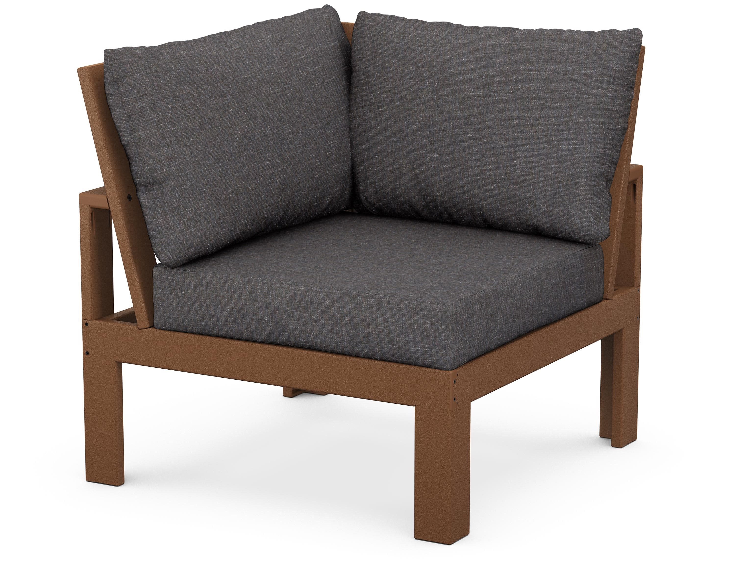 Modular Corner Chair in Teak / Ash Charcoal