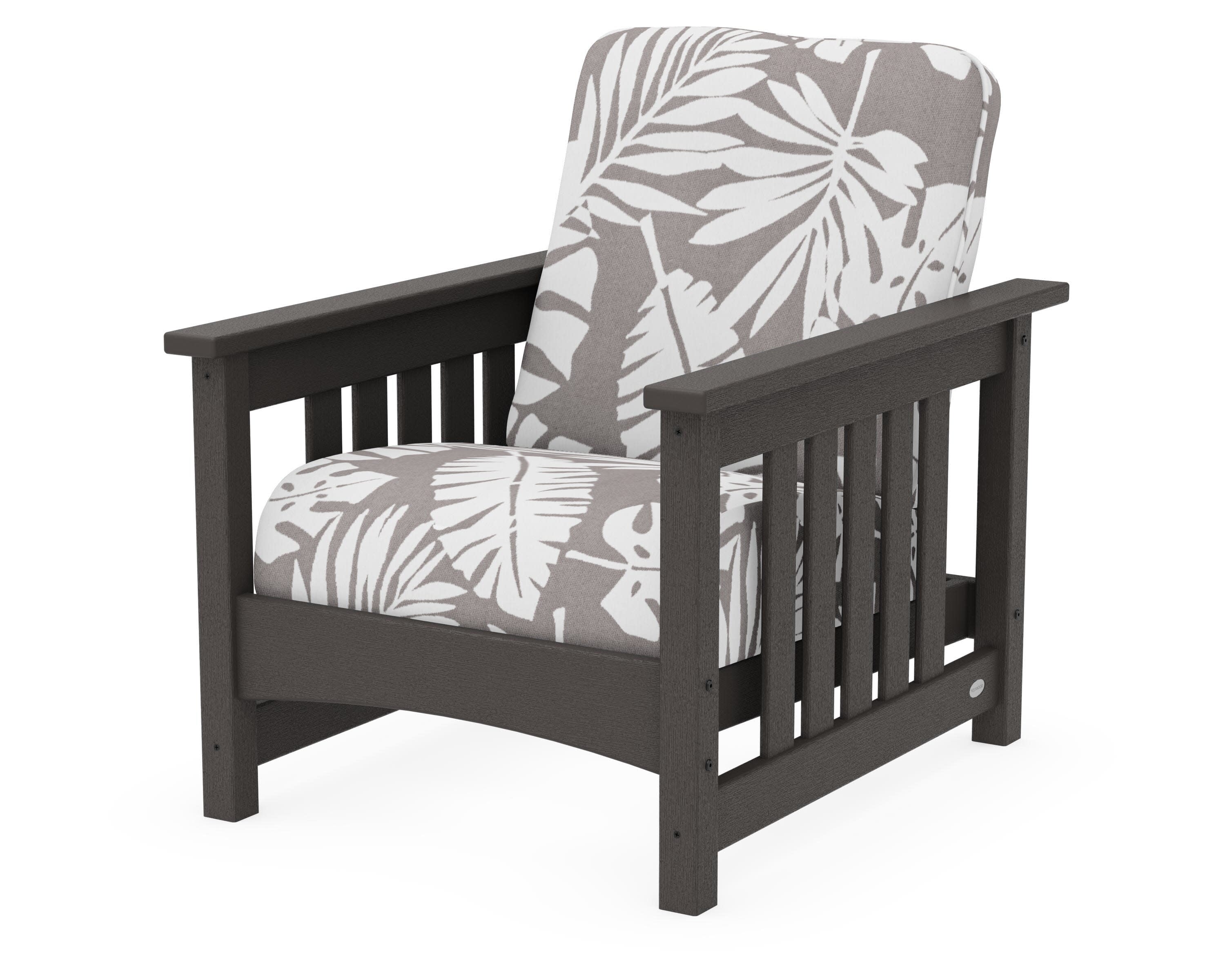 Club Mission Chair in Vintage Coffee / Leaf Grey Mist