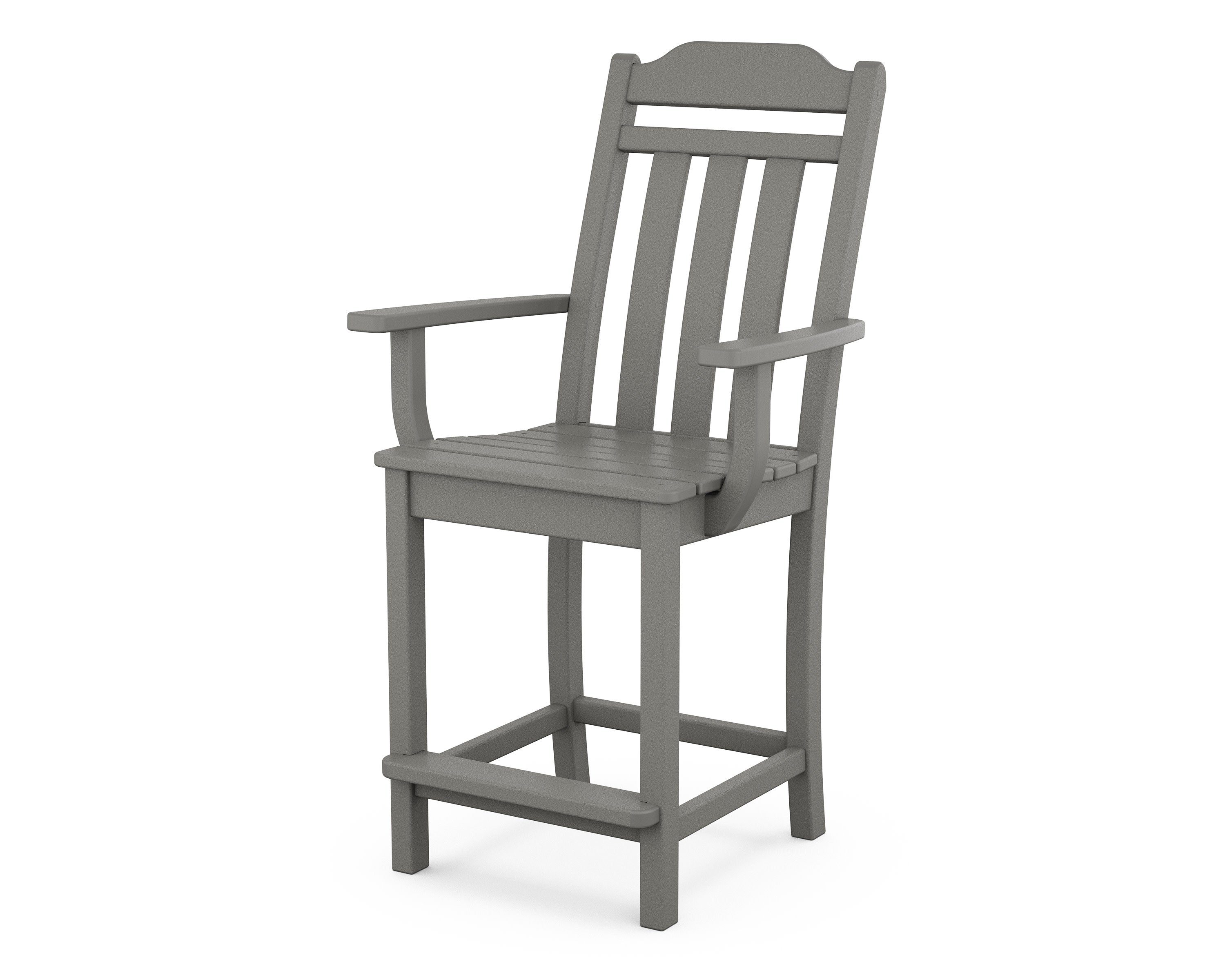 Cottage Counter Arm Chair in Slate Grey