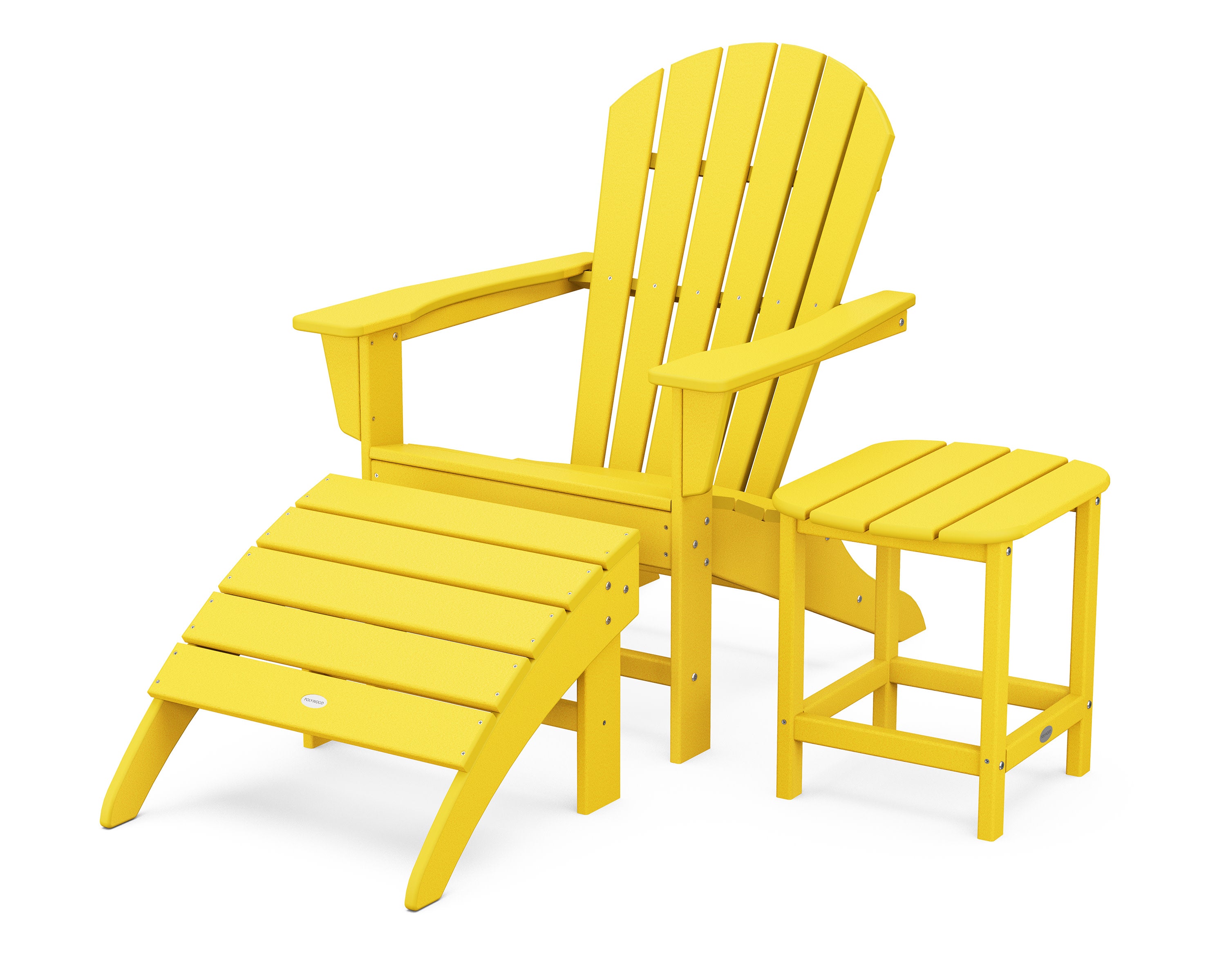 South Beach Adirondack 3-Piece Set in Lemon