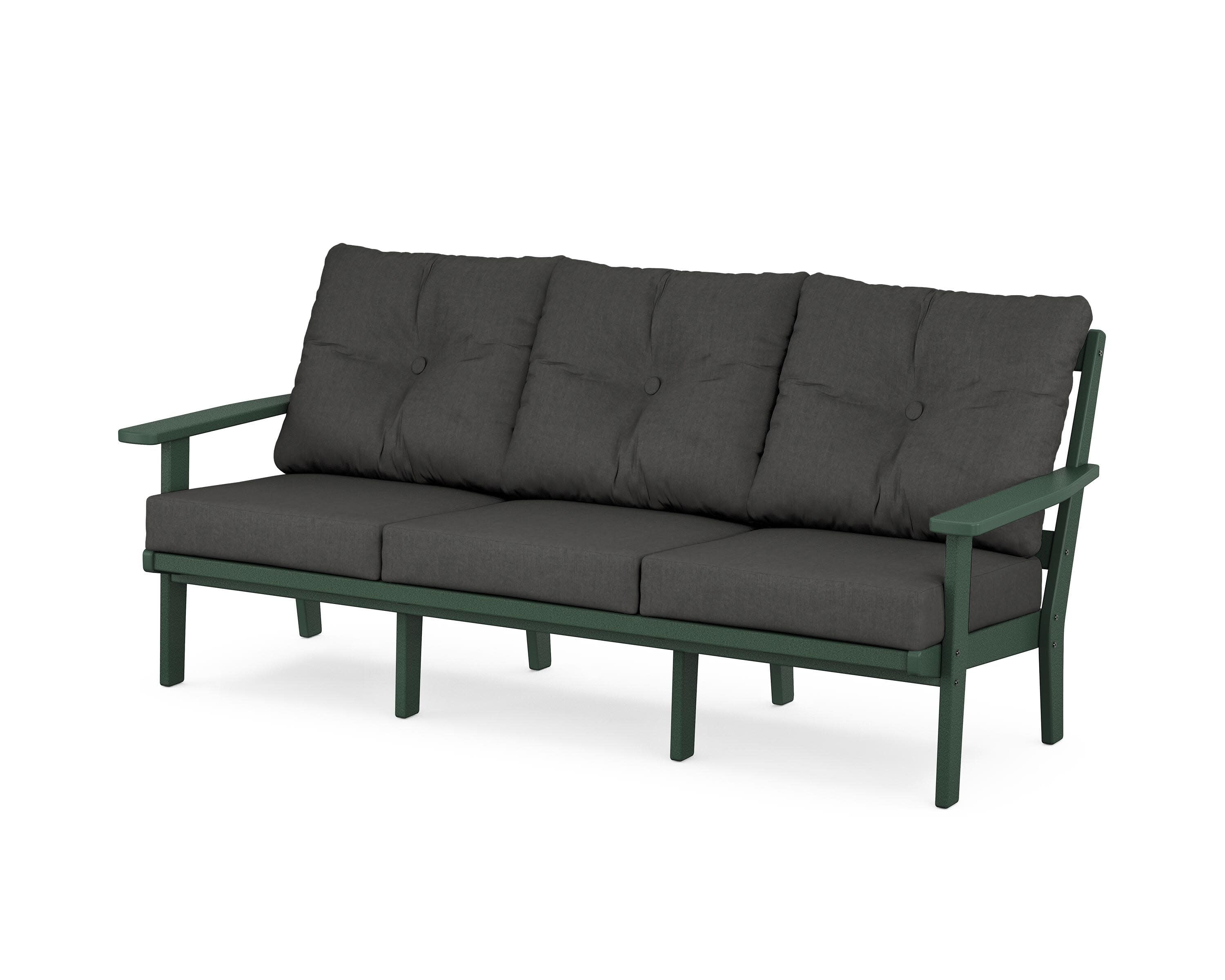 PrairieDeep Seating Sofa in Green / Spectrum Carbon