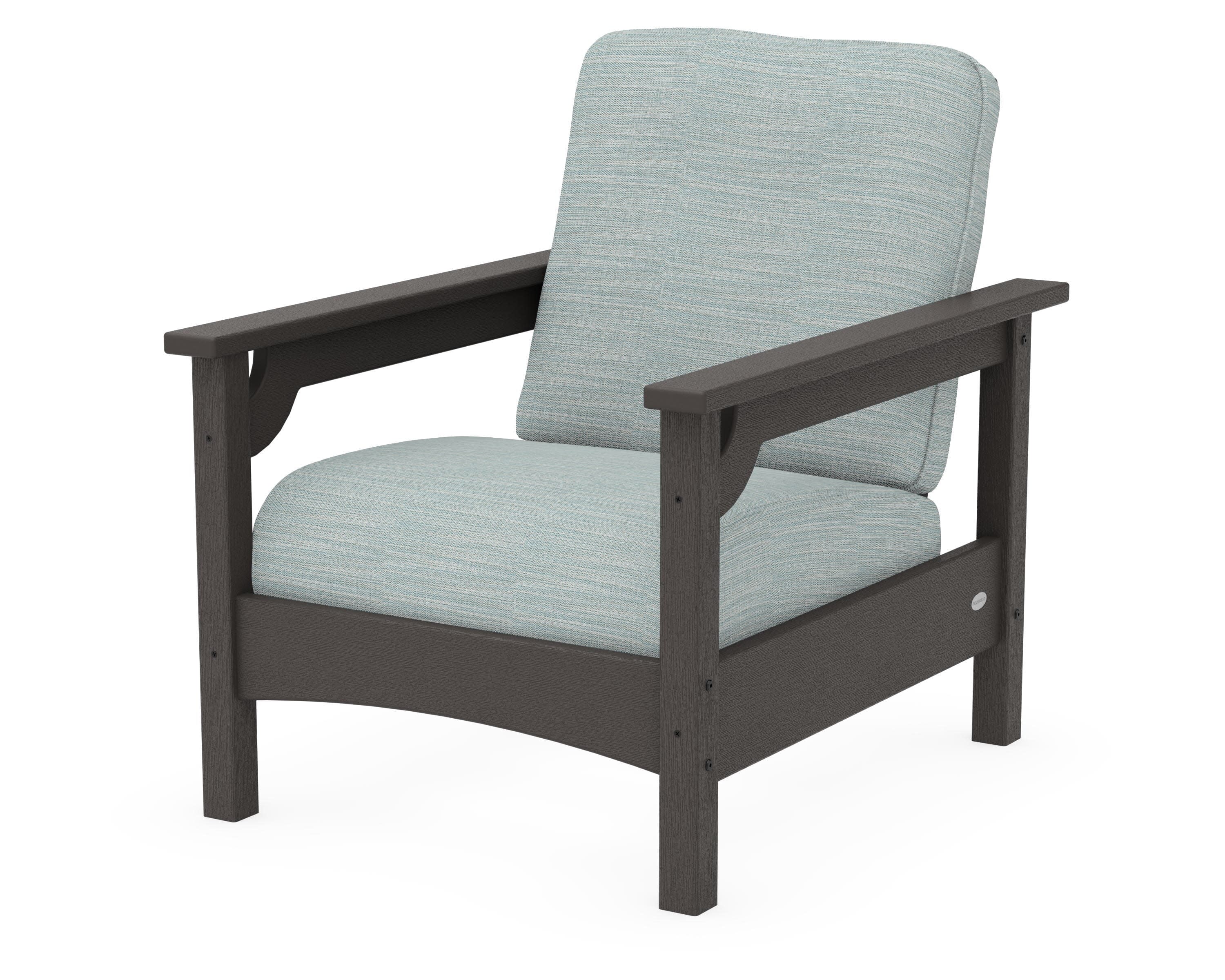 Club Chair in Vintage Coffee / Soothe Mist
