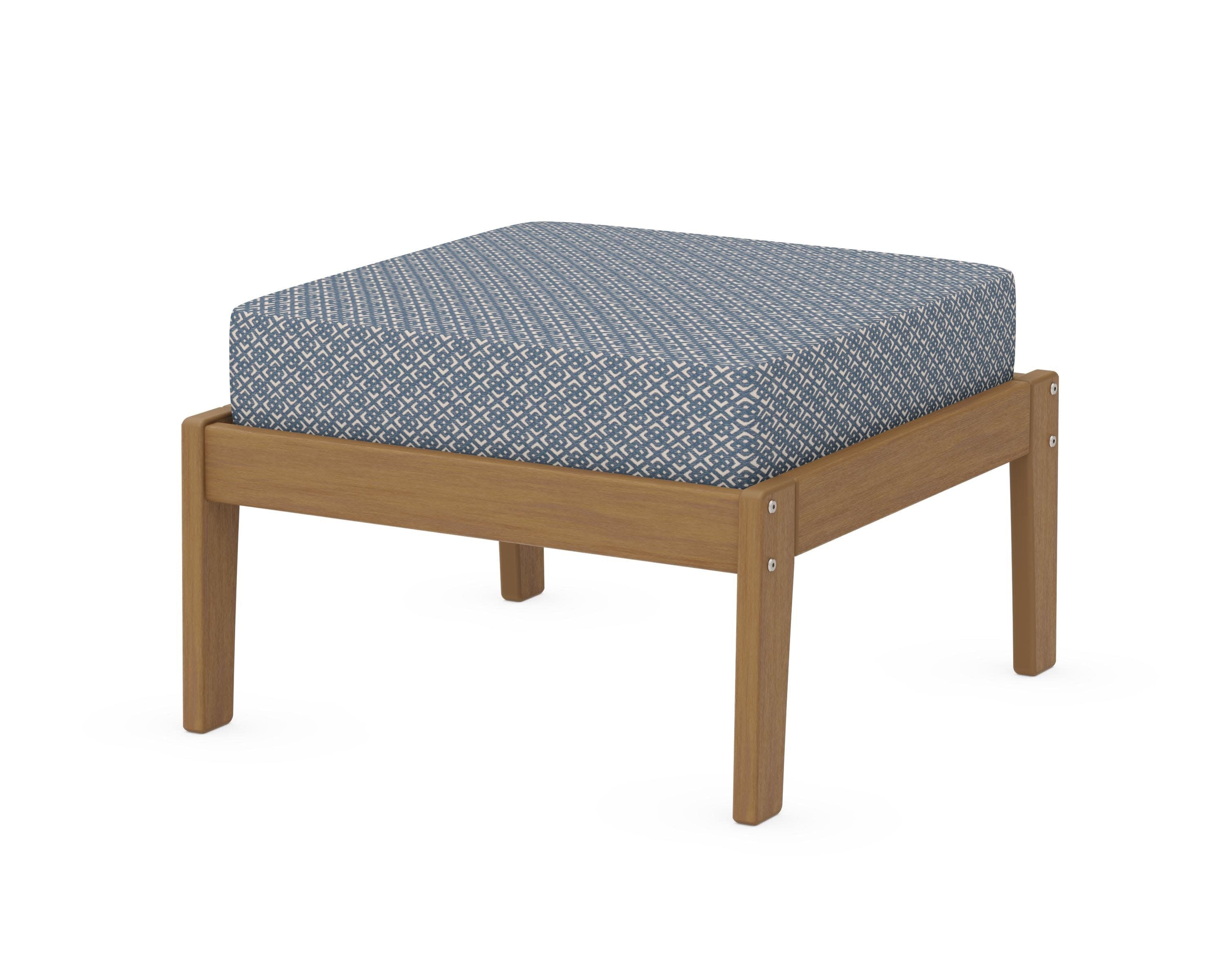 Deep Seating Ottoman in Natural / Hopscotch