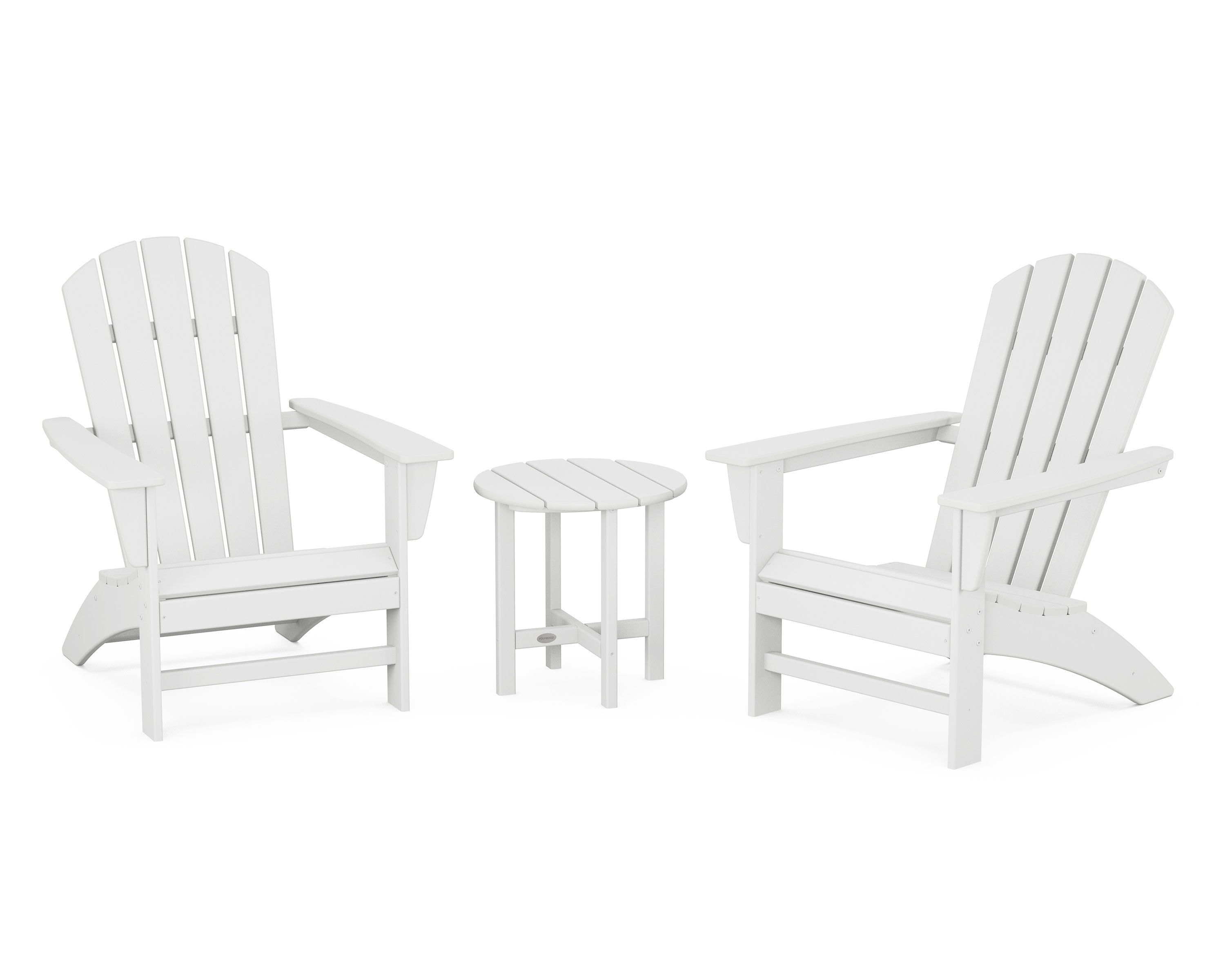 Nautical 3-Piece Adirondack Set in White