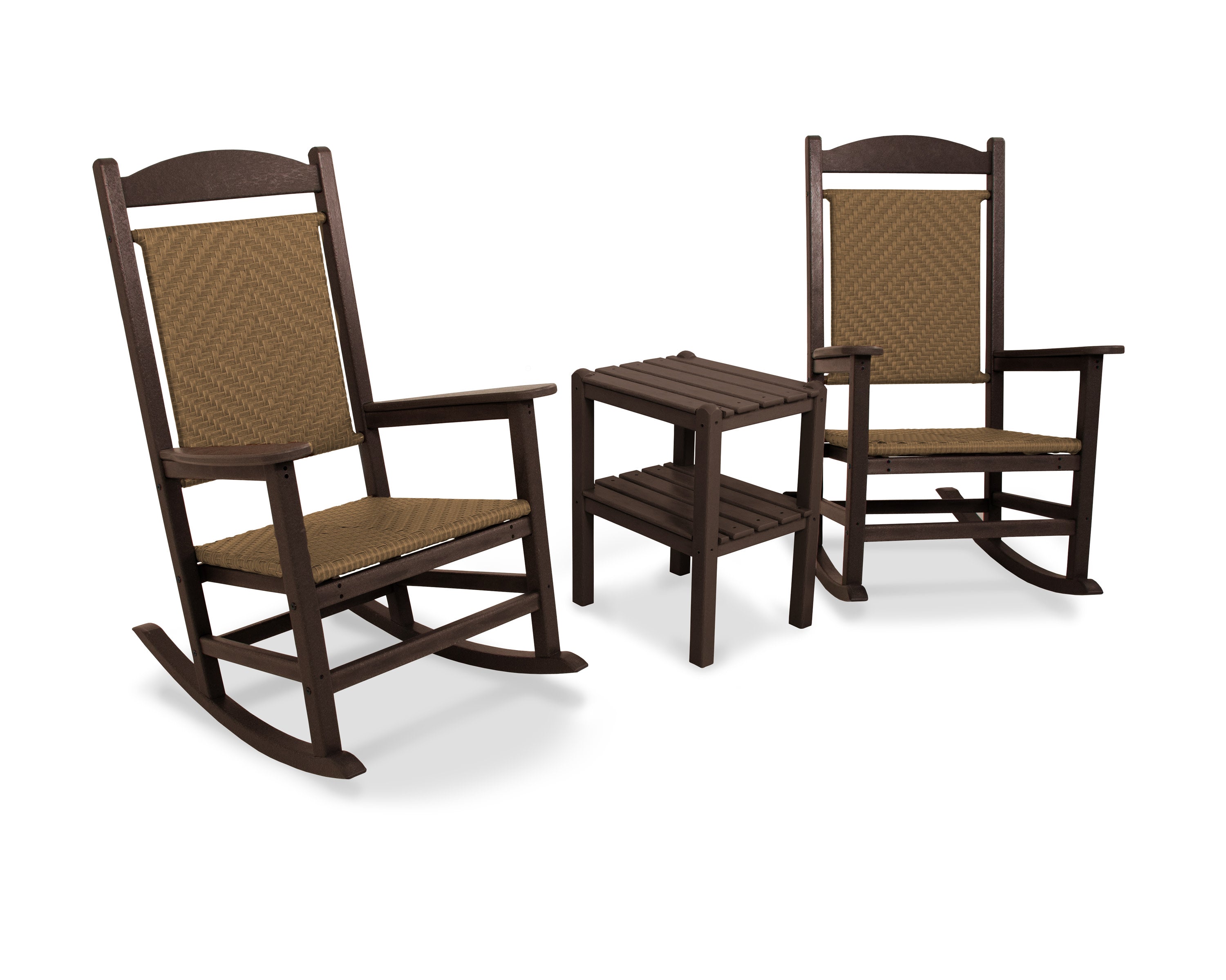 Presidential Woven Rocker 3-Piece Set in Mahogany / Tigerwood