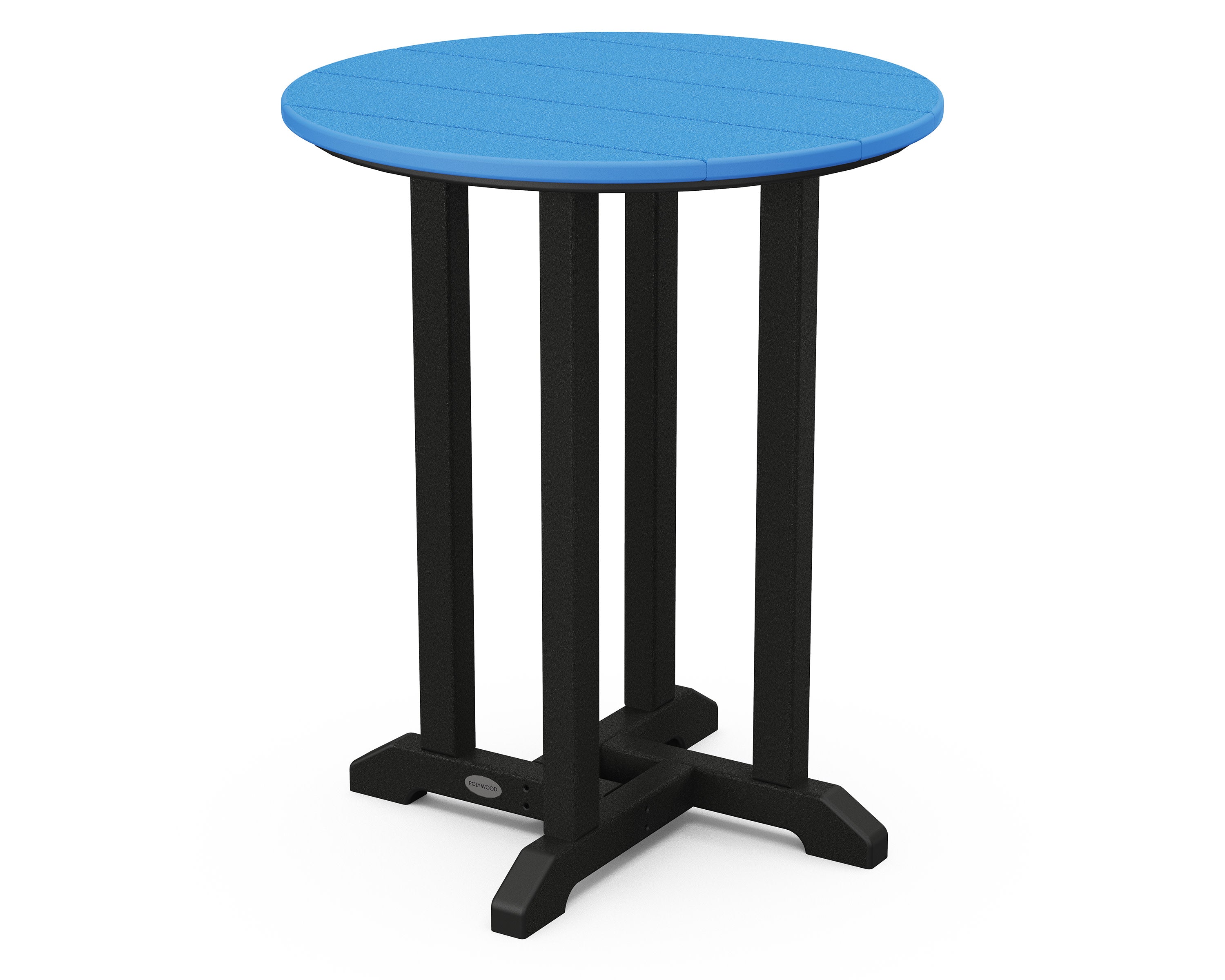 Contempo 24" Round Dining Table in Black / Pacific Blue