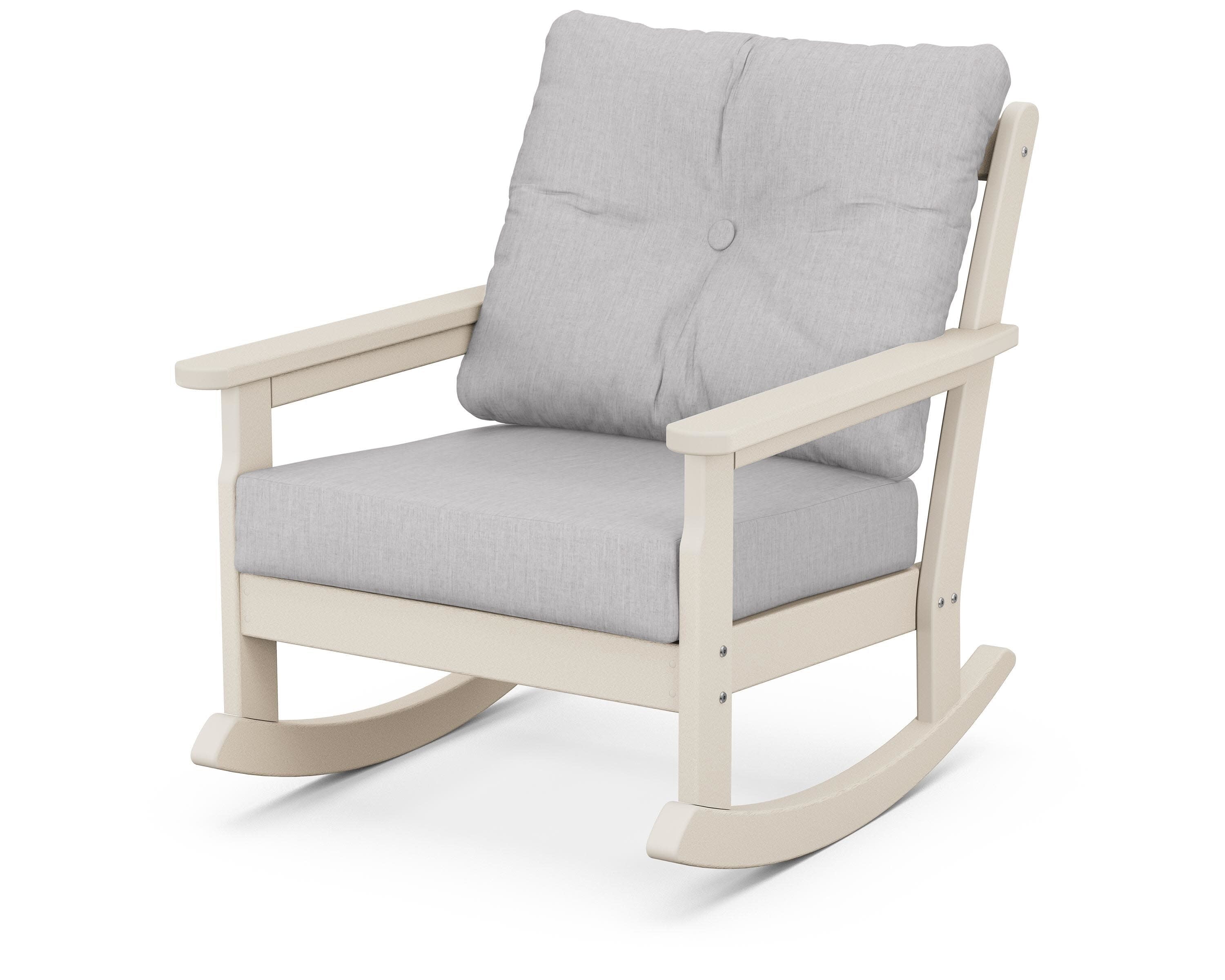 Vineyard Deep Seating Rocking Chair in Sand / Granite