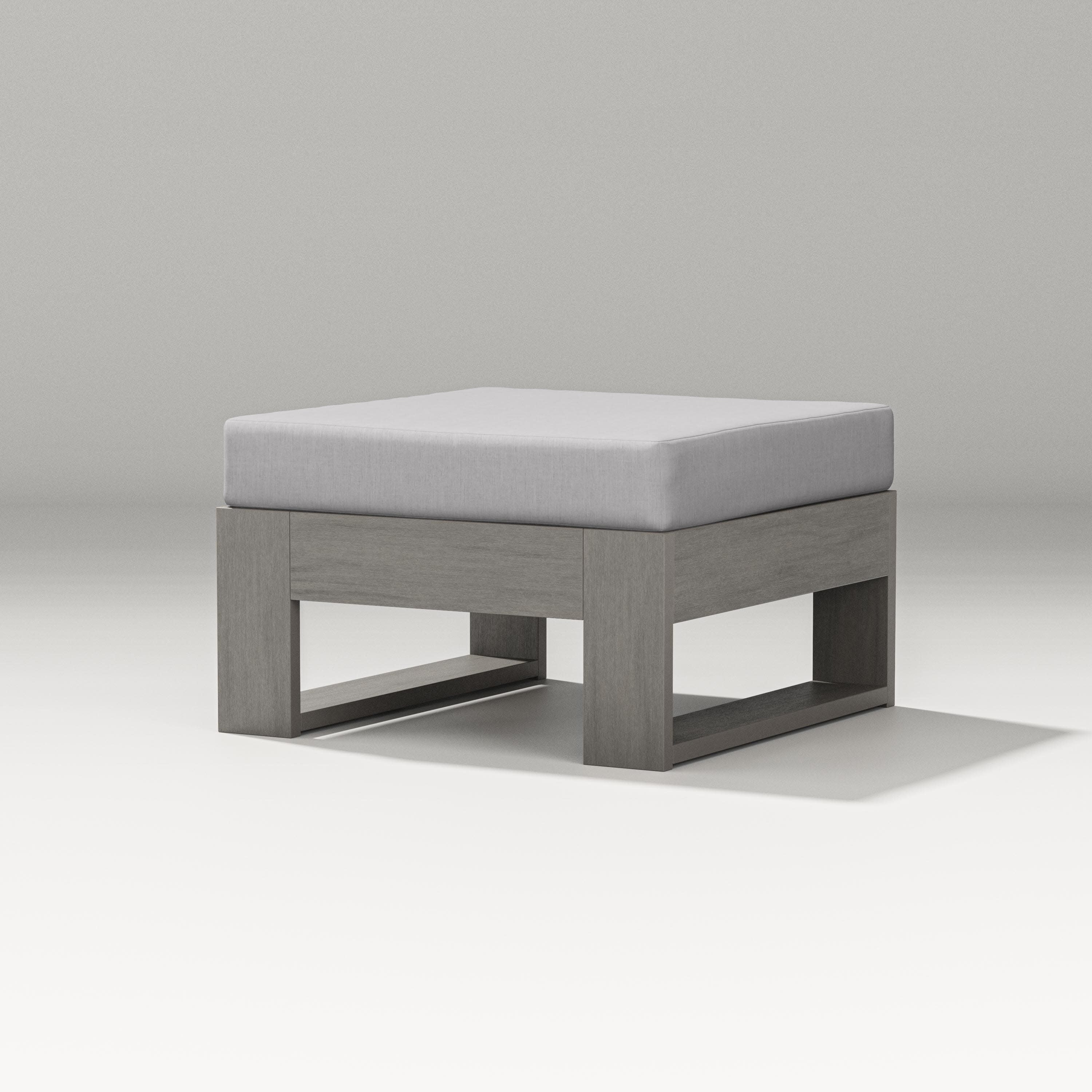 Latitude Lounge Ottoman in Driftwood / Granite