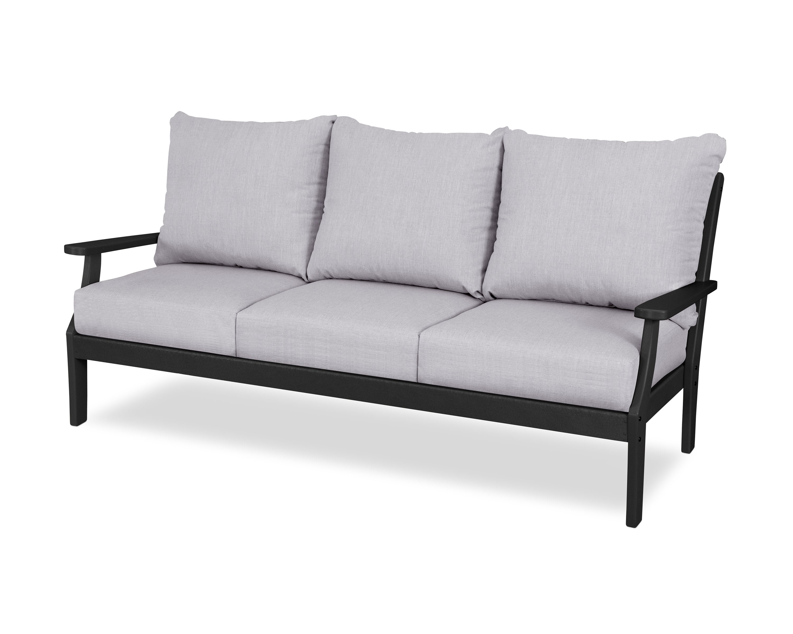 Braxton Deep Seating Sofa in Black / Granite