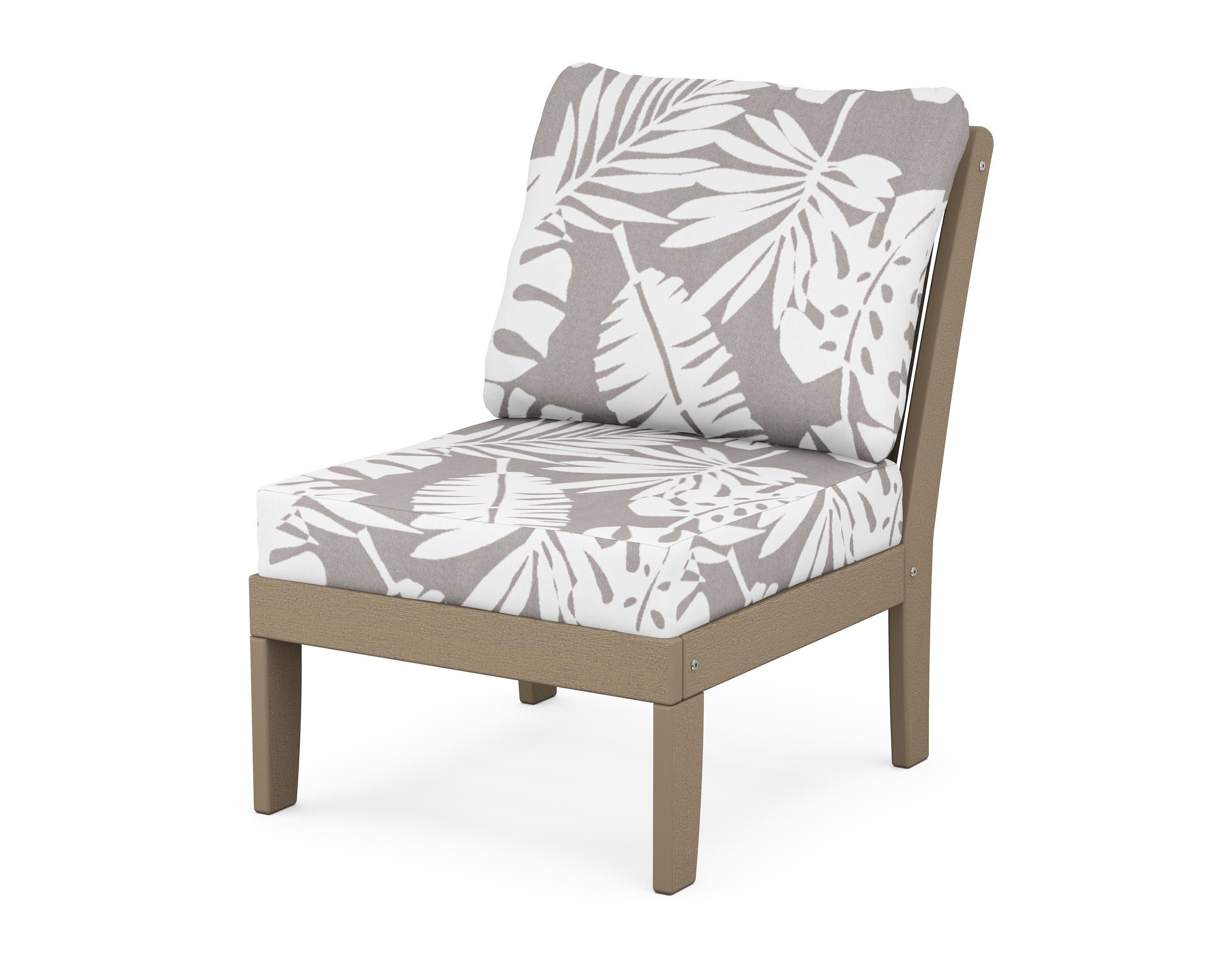 Braxton Modular Armless Chair in Vintage Sahara / Leaf Grey Mist