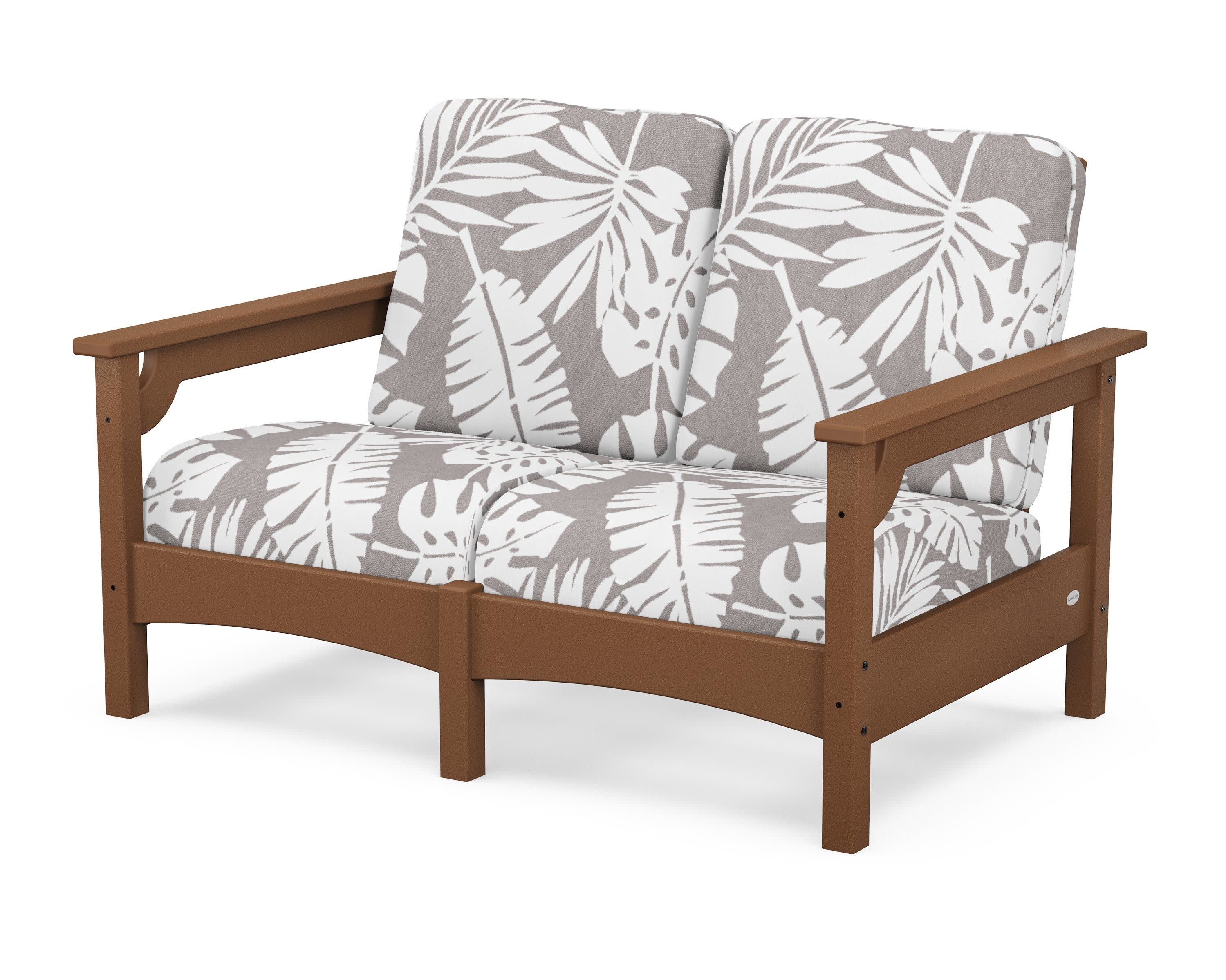 Club Loveseat in Teak / Leaf Grey Mist