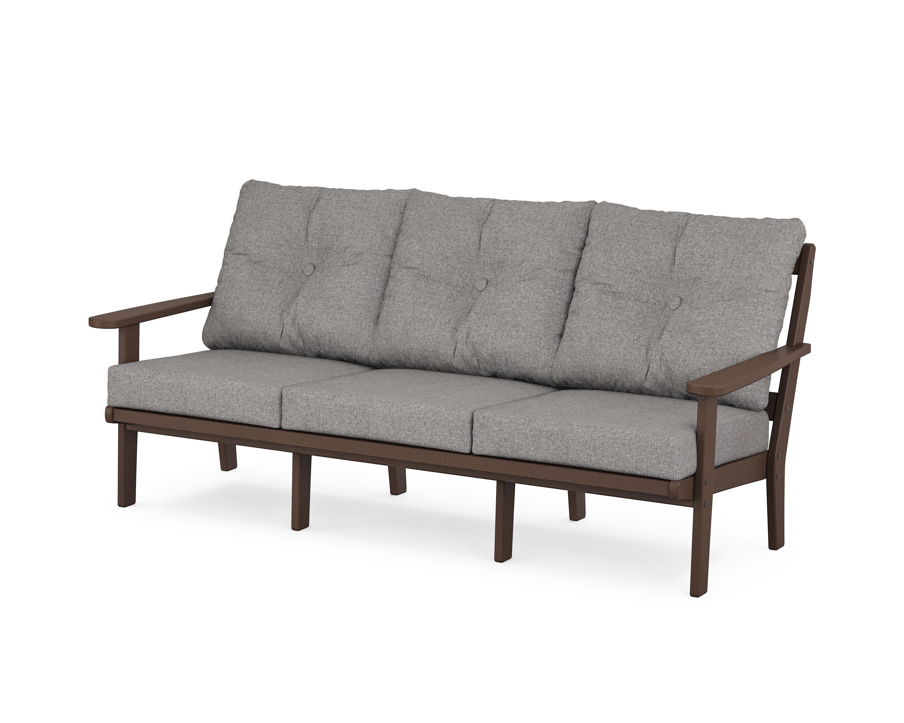 Mission Deep Seating Sofa in Mahogany / Grey Mist