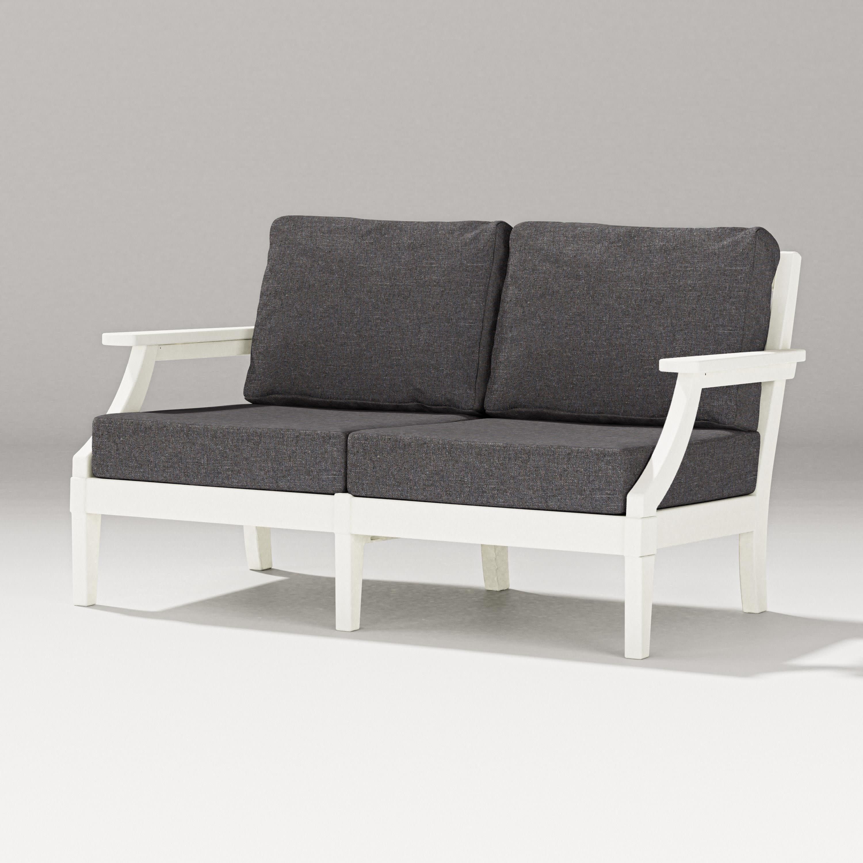 Estate Loveseat in Vintage White / Ash Charcoal