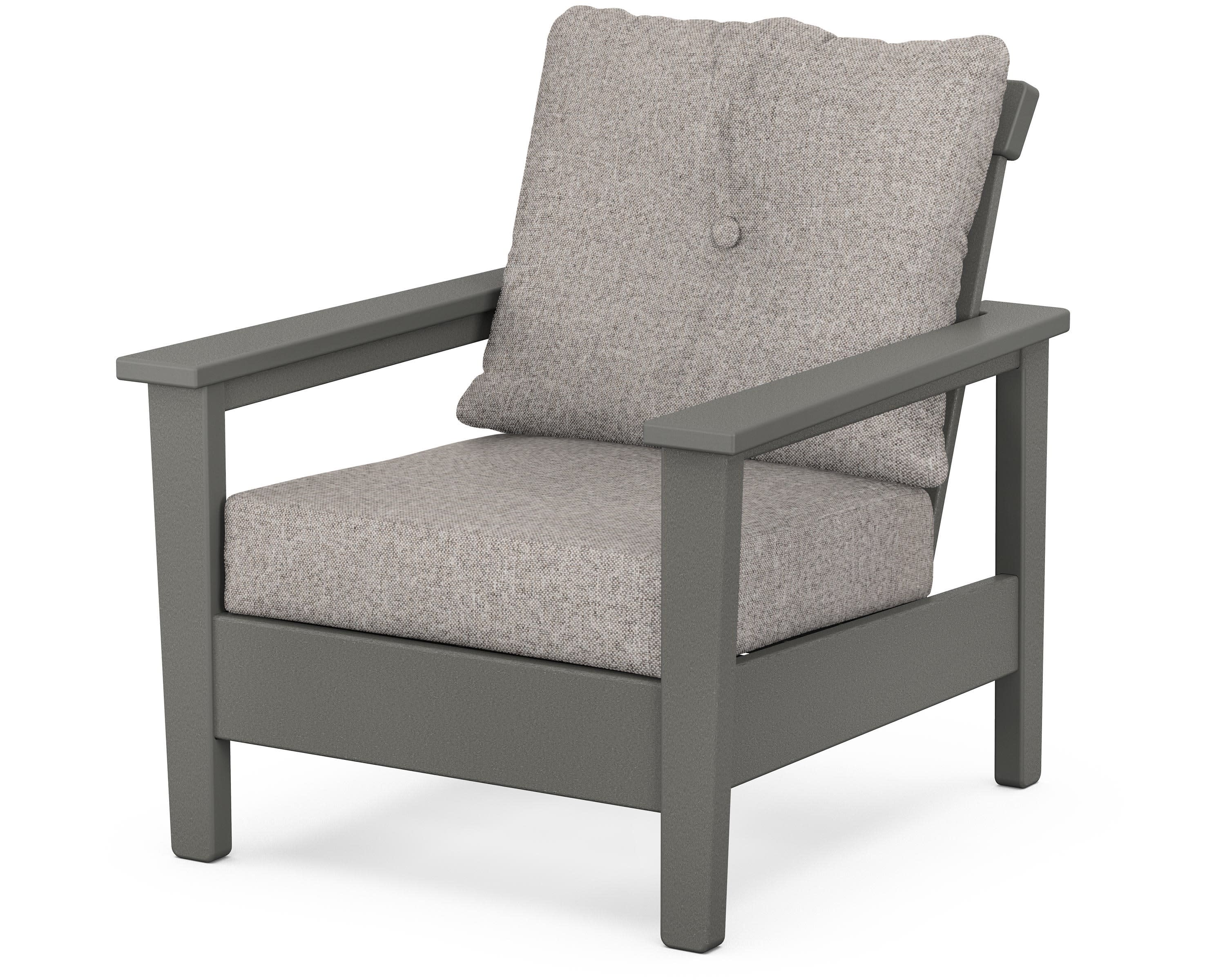 Prescott Deep Seating Chair in Slate Grey / Weathered Tweed