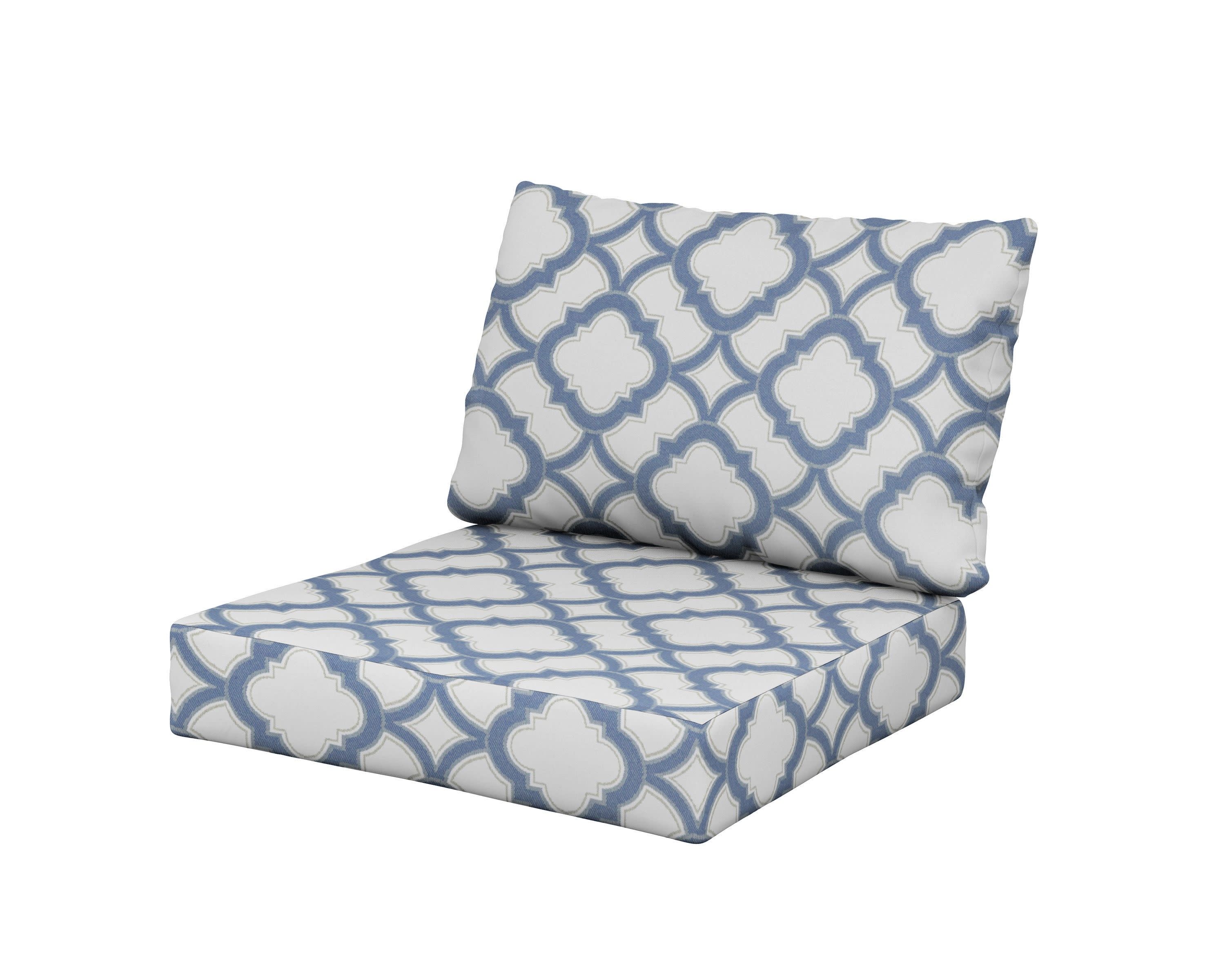Modular Cushion in Trellis Sky Blue