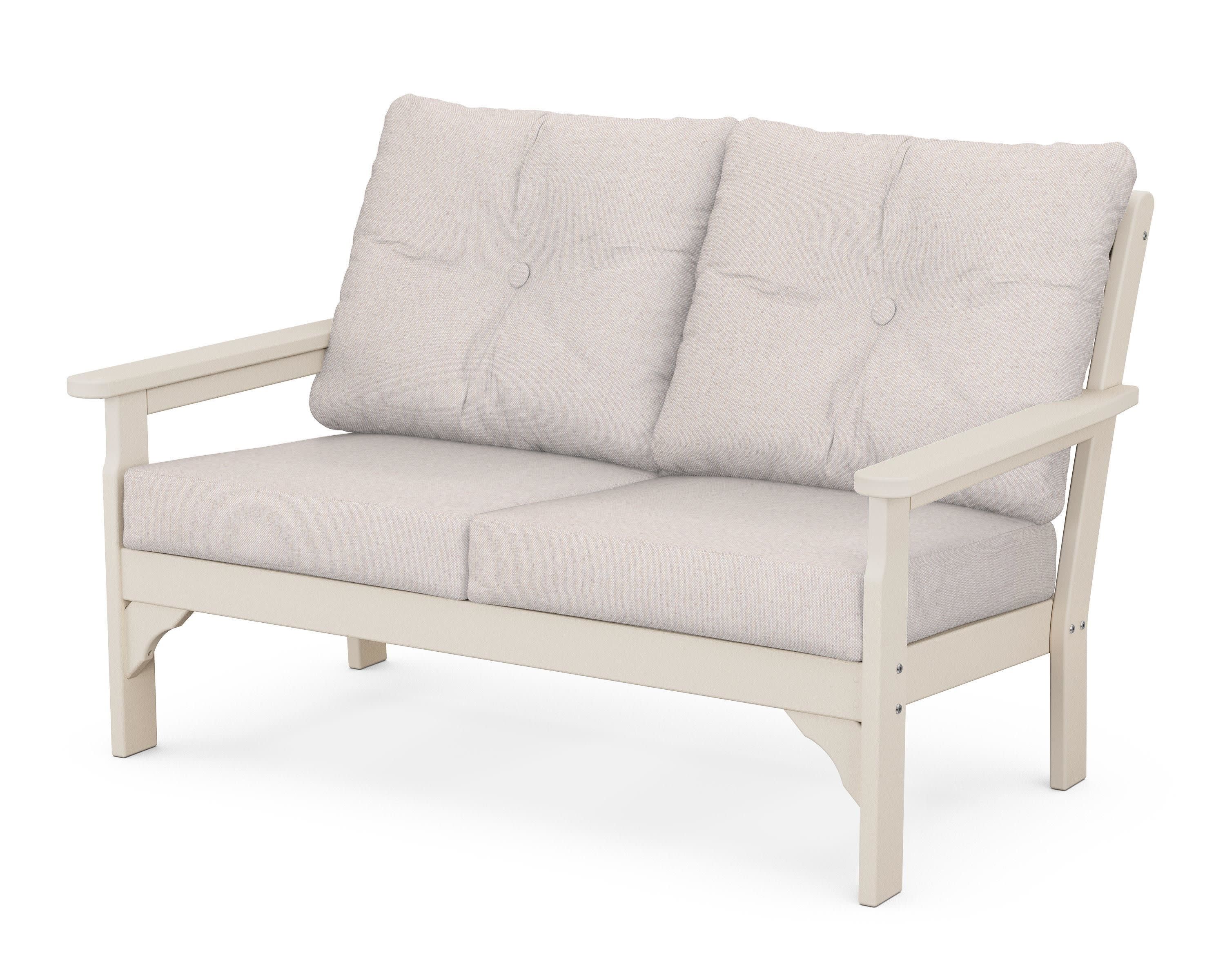 Vineyard Deep Seating Loveseat in Sand / Dune Burlap