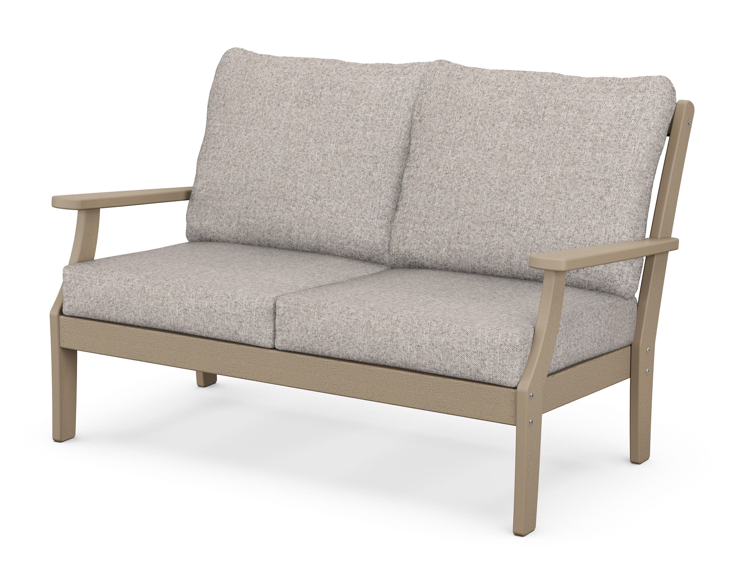 Braxton Deep Seating Loveseat in Vintage Sahara / Weathered Tweed