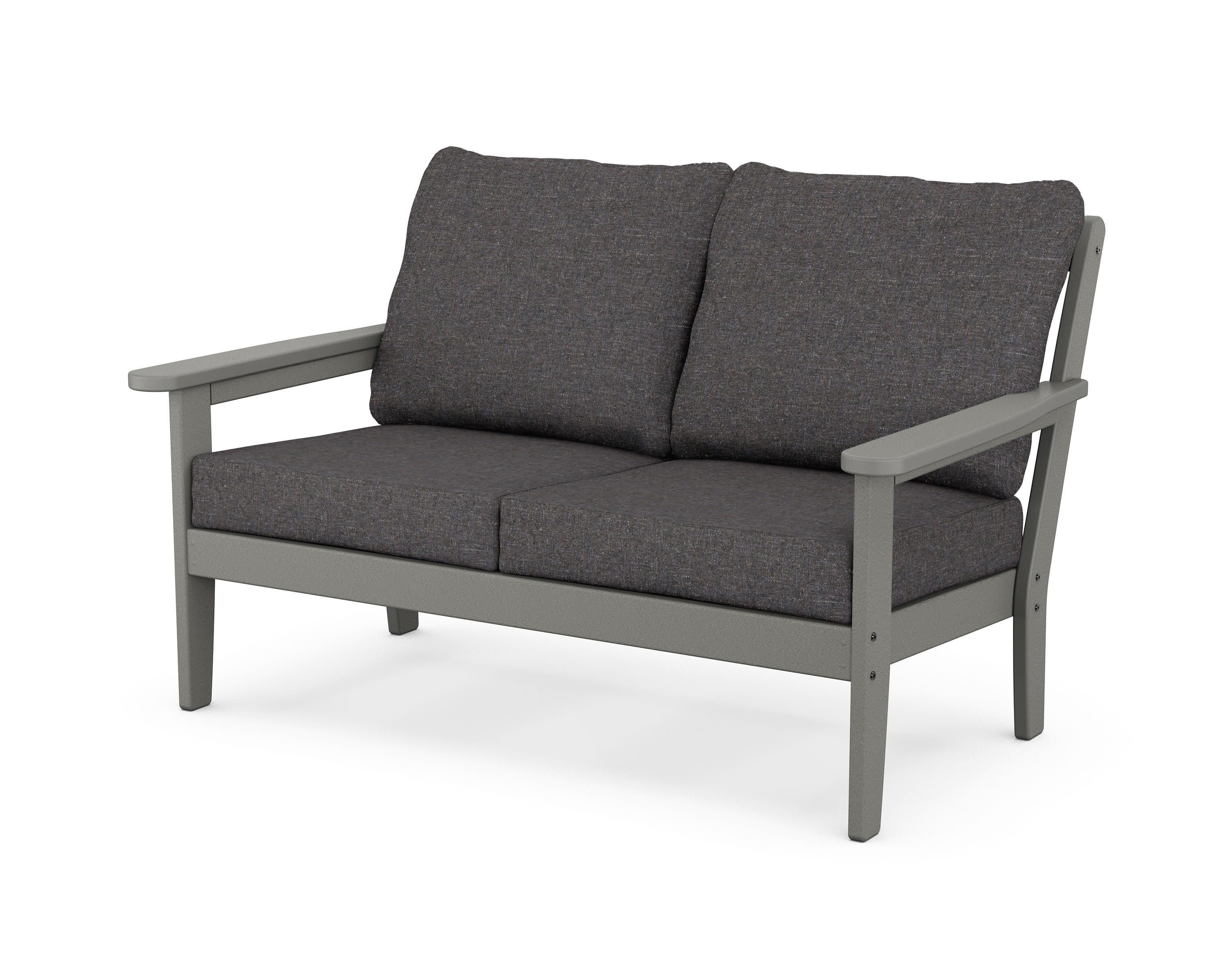 Cottage Deep Seating Loveseat in Slate Grey / Ash Charcoal