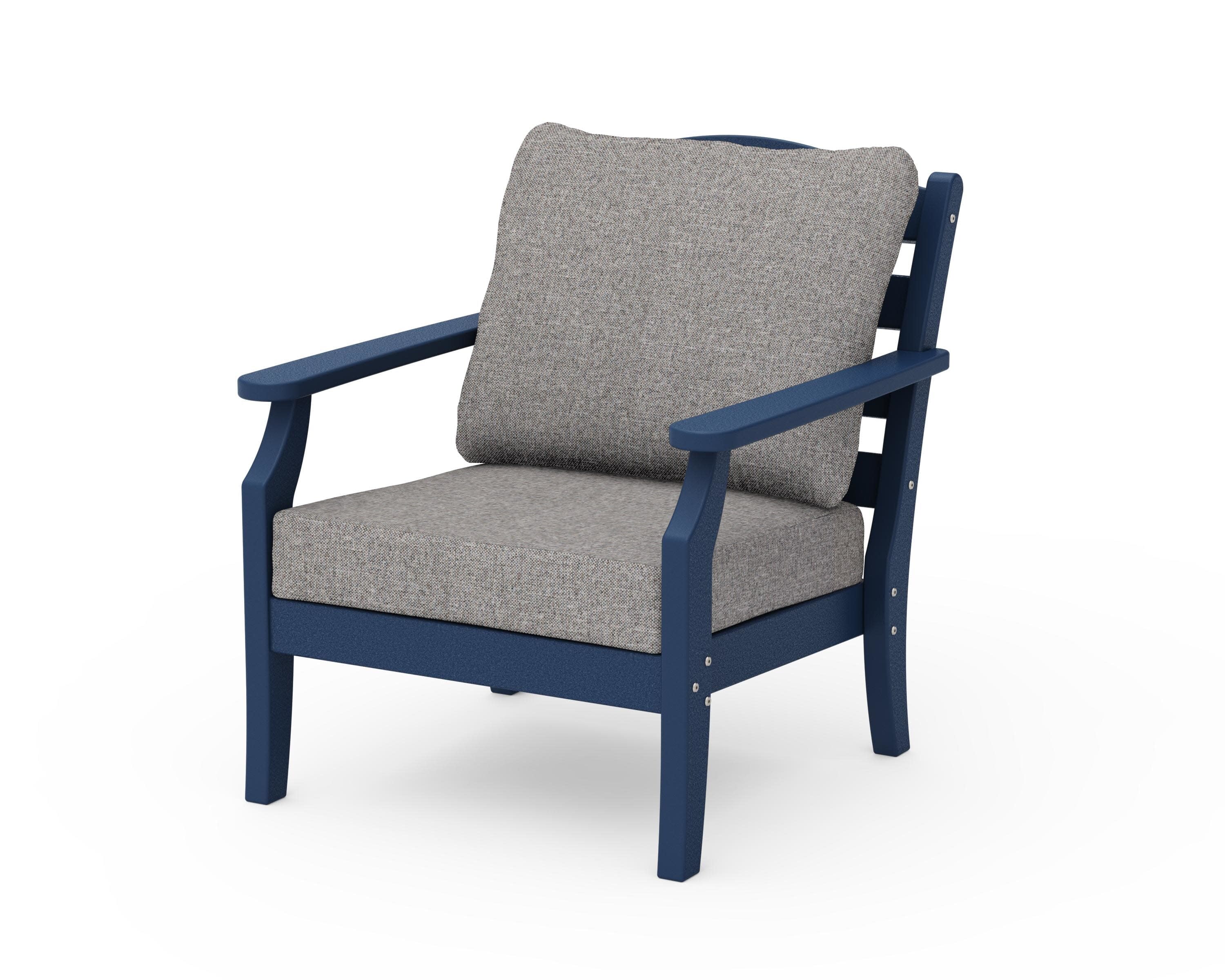 Savannah Deep Seating Chair in Navy / Grey Mist
