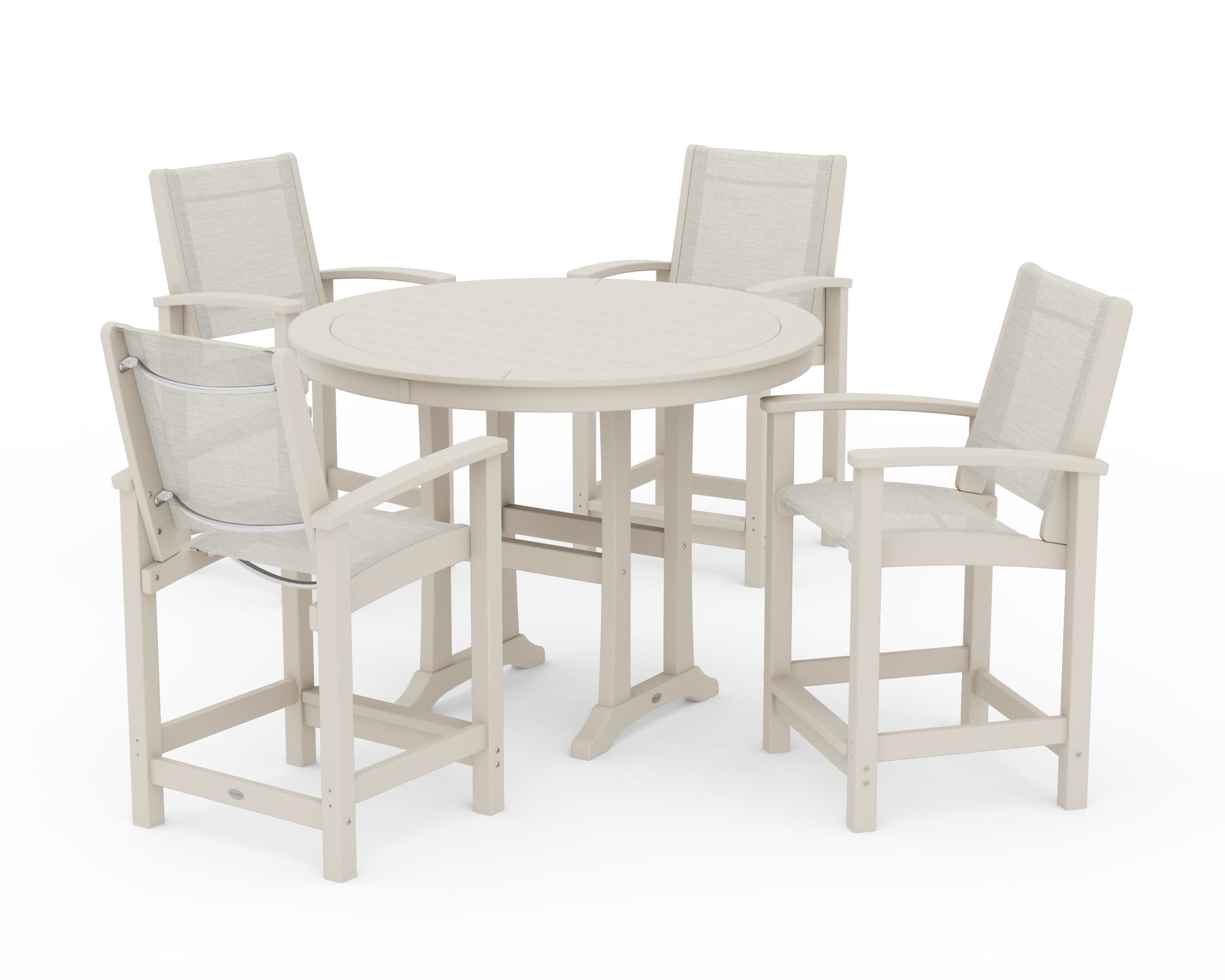 Coastal 5-Piece Counter Set in Sand / Parchment Sling