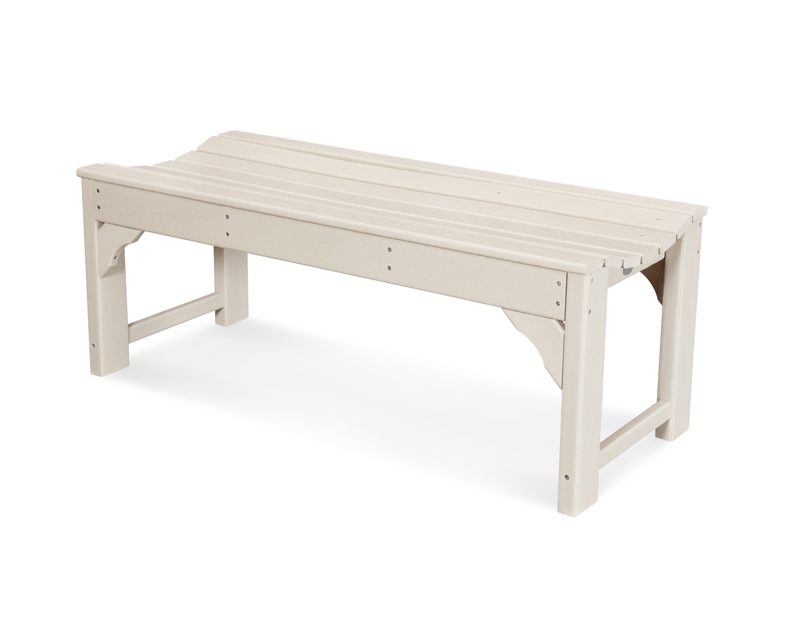 Traditional Garden 48" Backless Bench in Sand