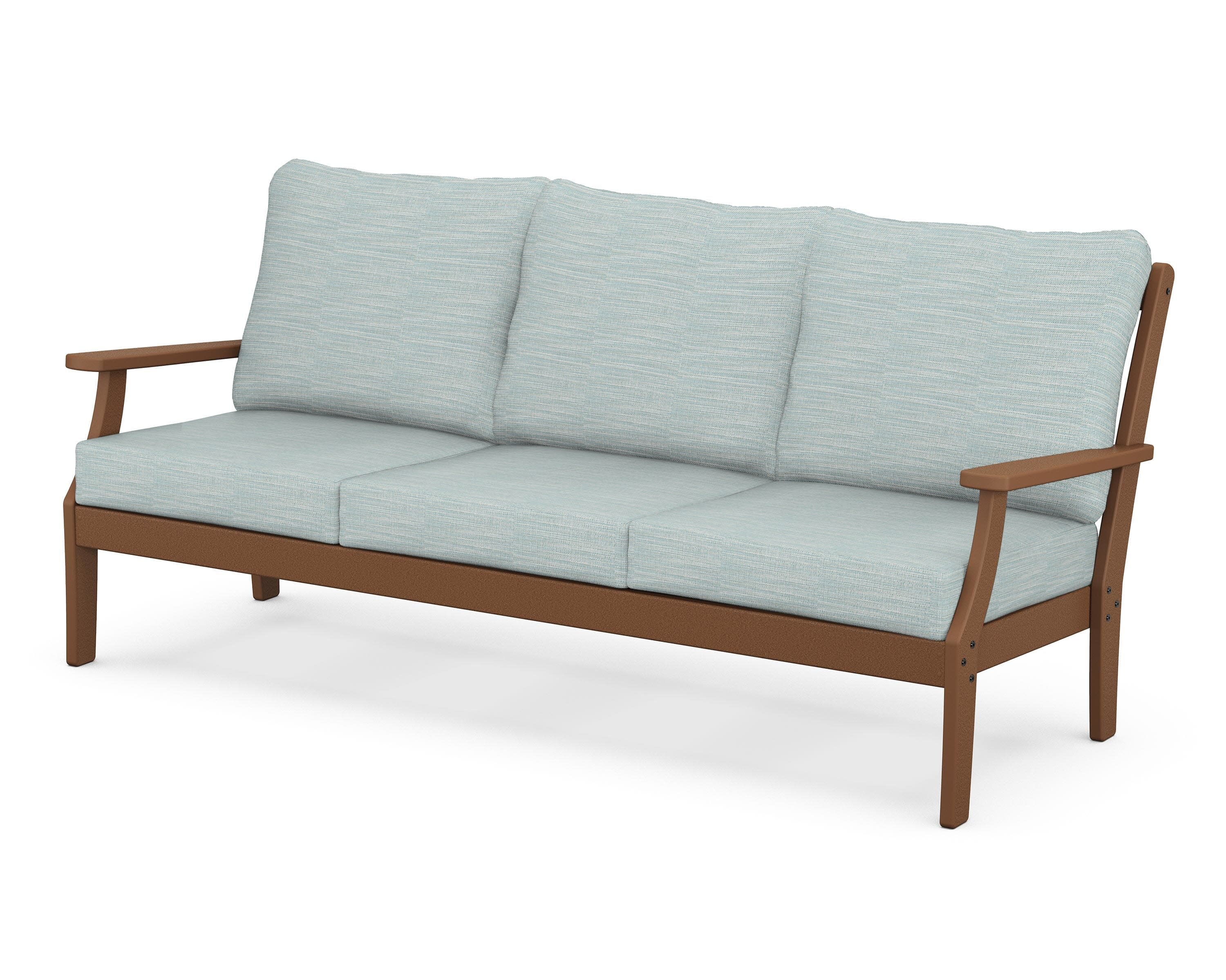 Braxton Deep Seating Sofa in Teak / Soothe Mist