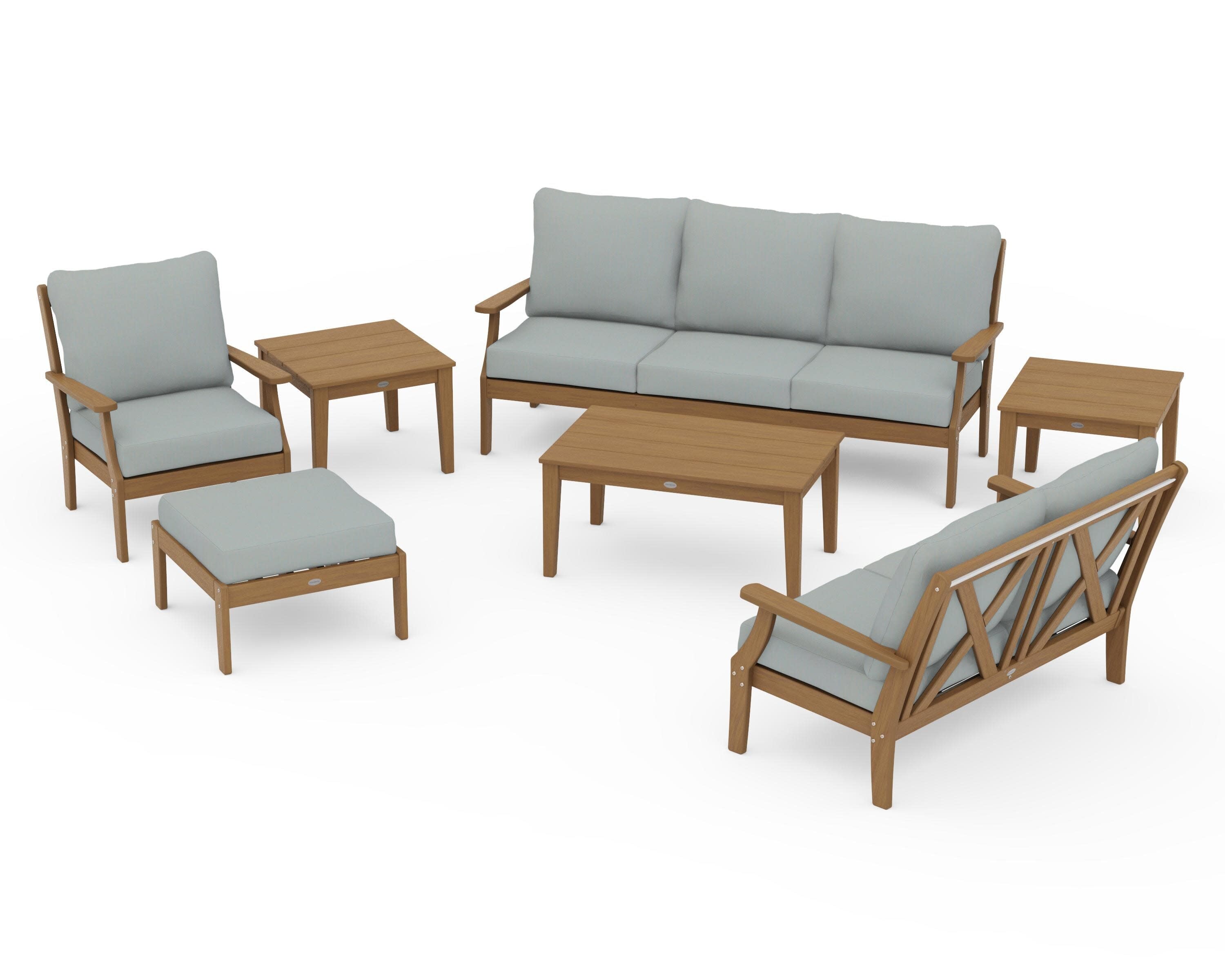 Braxton 7-Piece Deep Seating Set in Natural / Spa