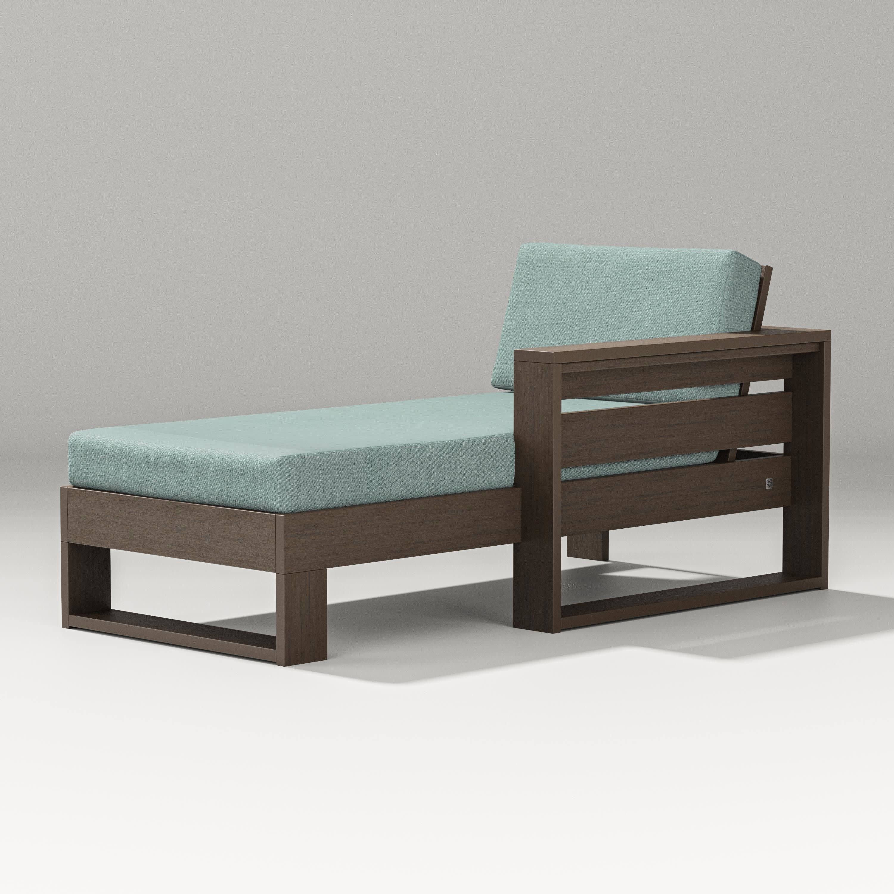 Latitude Modular Right Arm Chaise in Kona / Glacier Spa