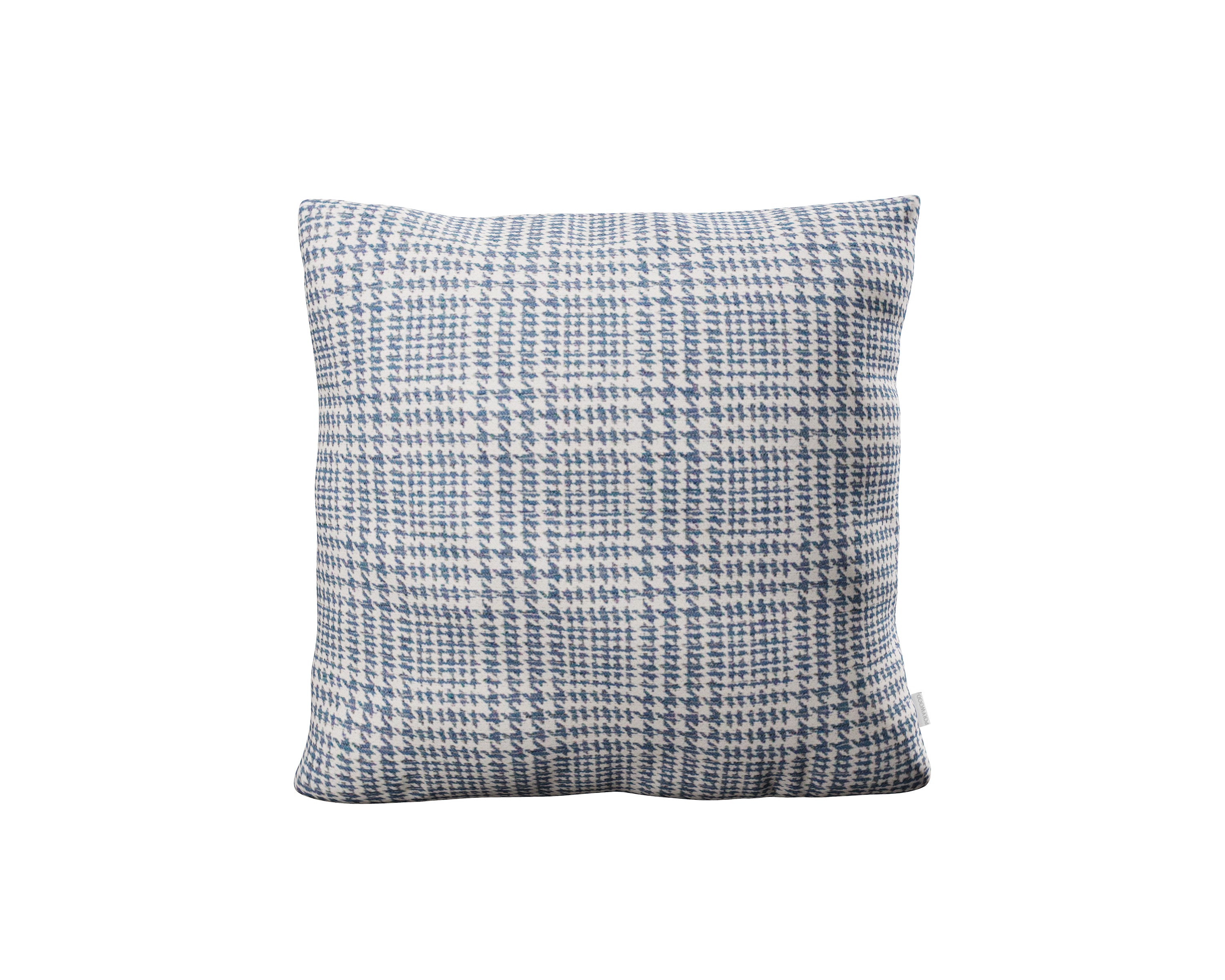 20" Outdoor Throw Pillow in Houndstooth Sky Blue